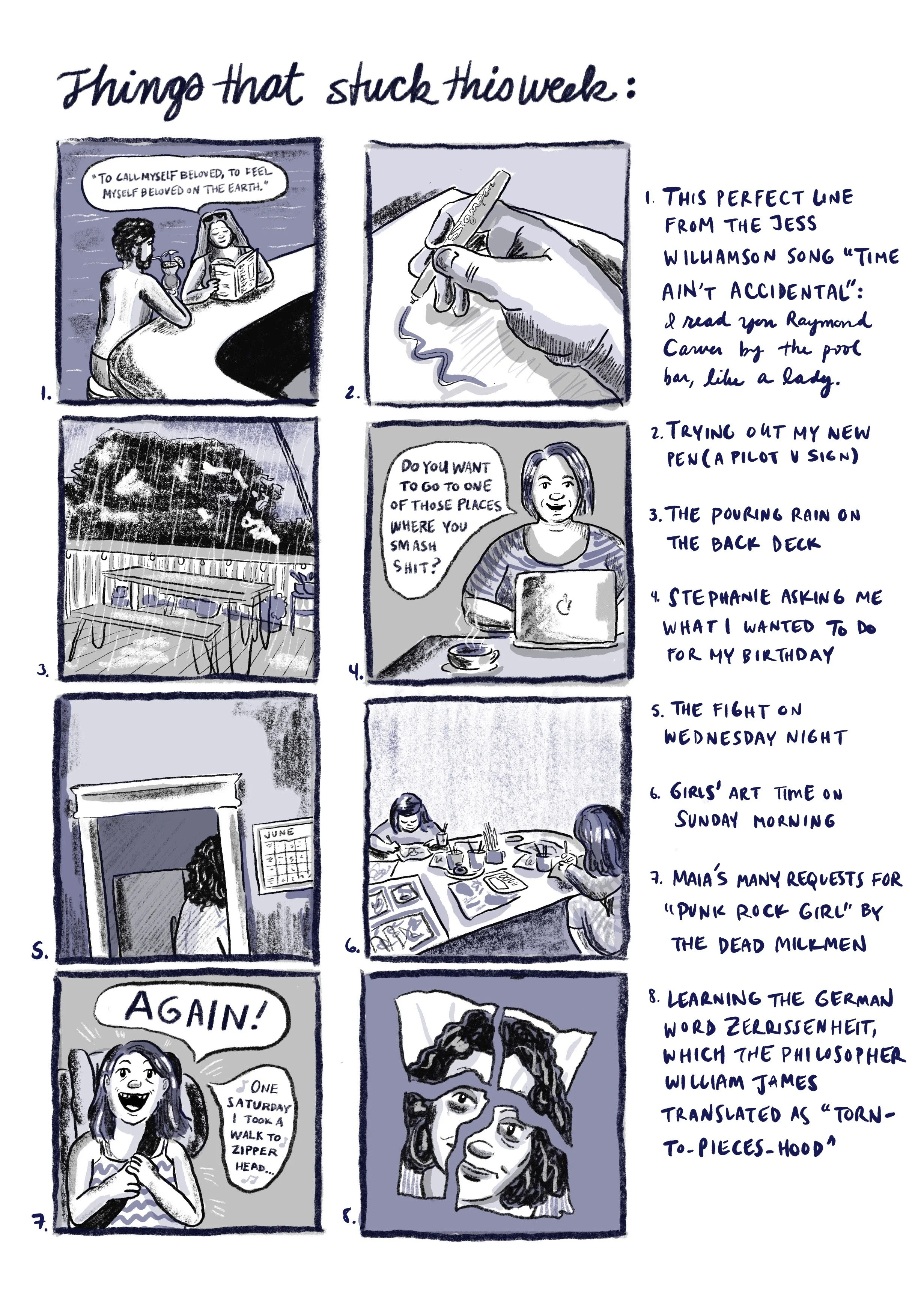 Things that Stuck This Week (diary comic)