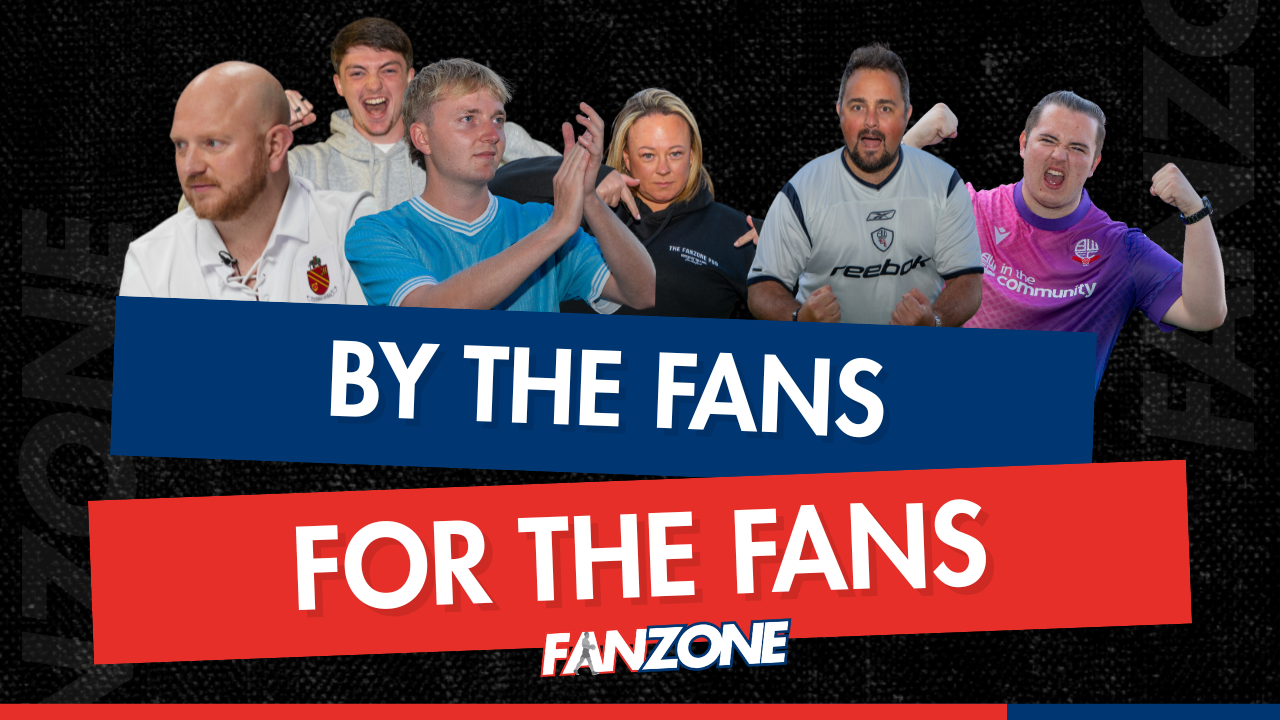The Fanzone Pod hosts at the Toughsheet Community Stadium, a Bolton Wanderers fan podcast