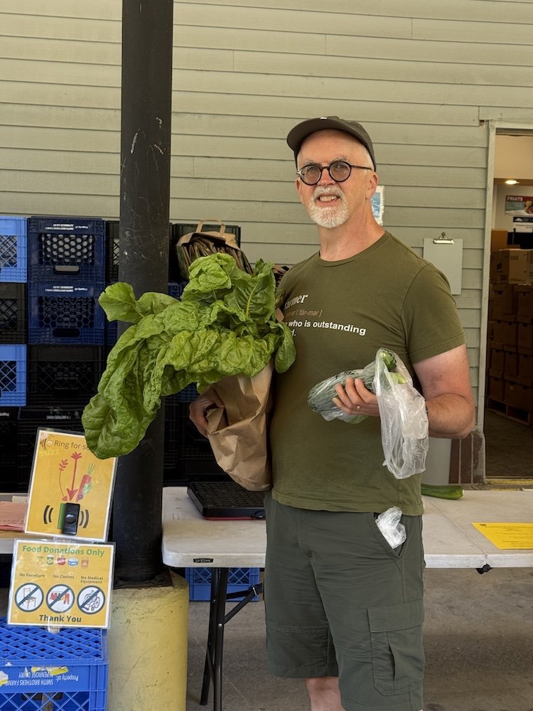  This was Darren's 1st year growing for donation, but he went big in his own gardens, donated beds, &amp; by spearheading Fruit Club's efforts. 