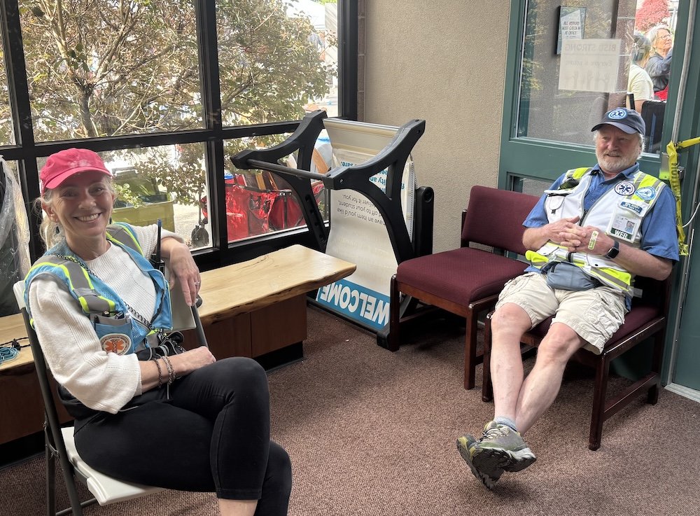 Two BP MRC volunteers at the Rotary