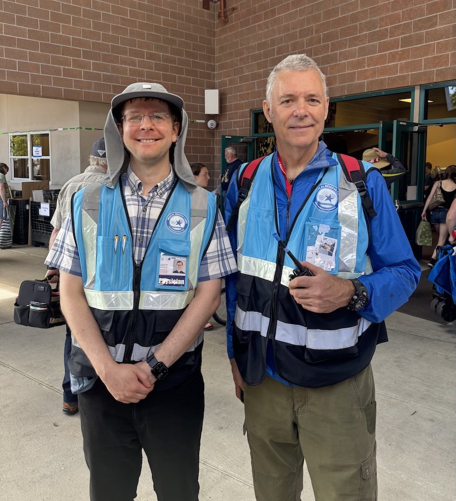 Two BP MRC volunteers at the Rotary