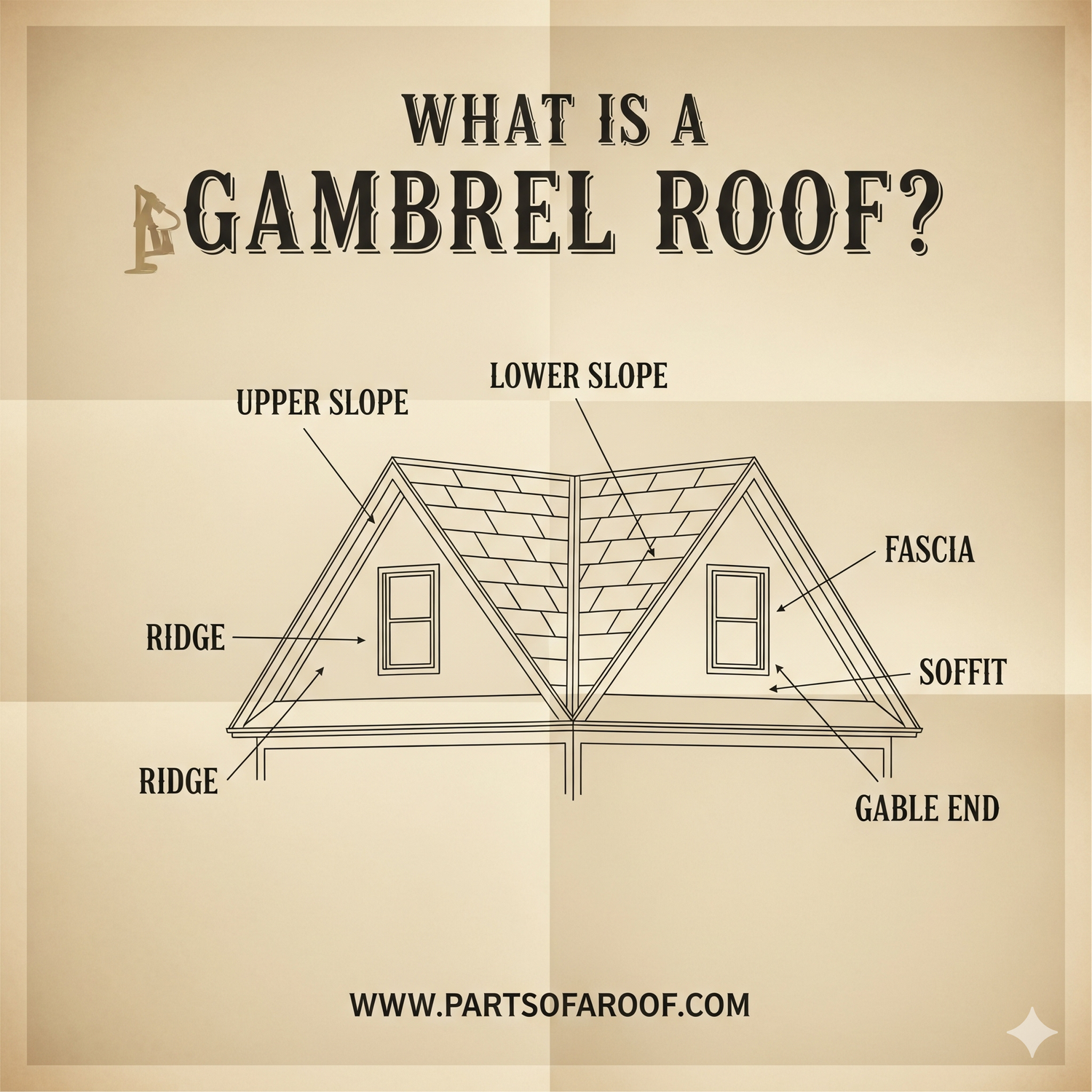 What is a Gambrel Roof ? — PARTS OF A ROOF