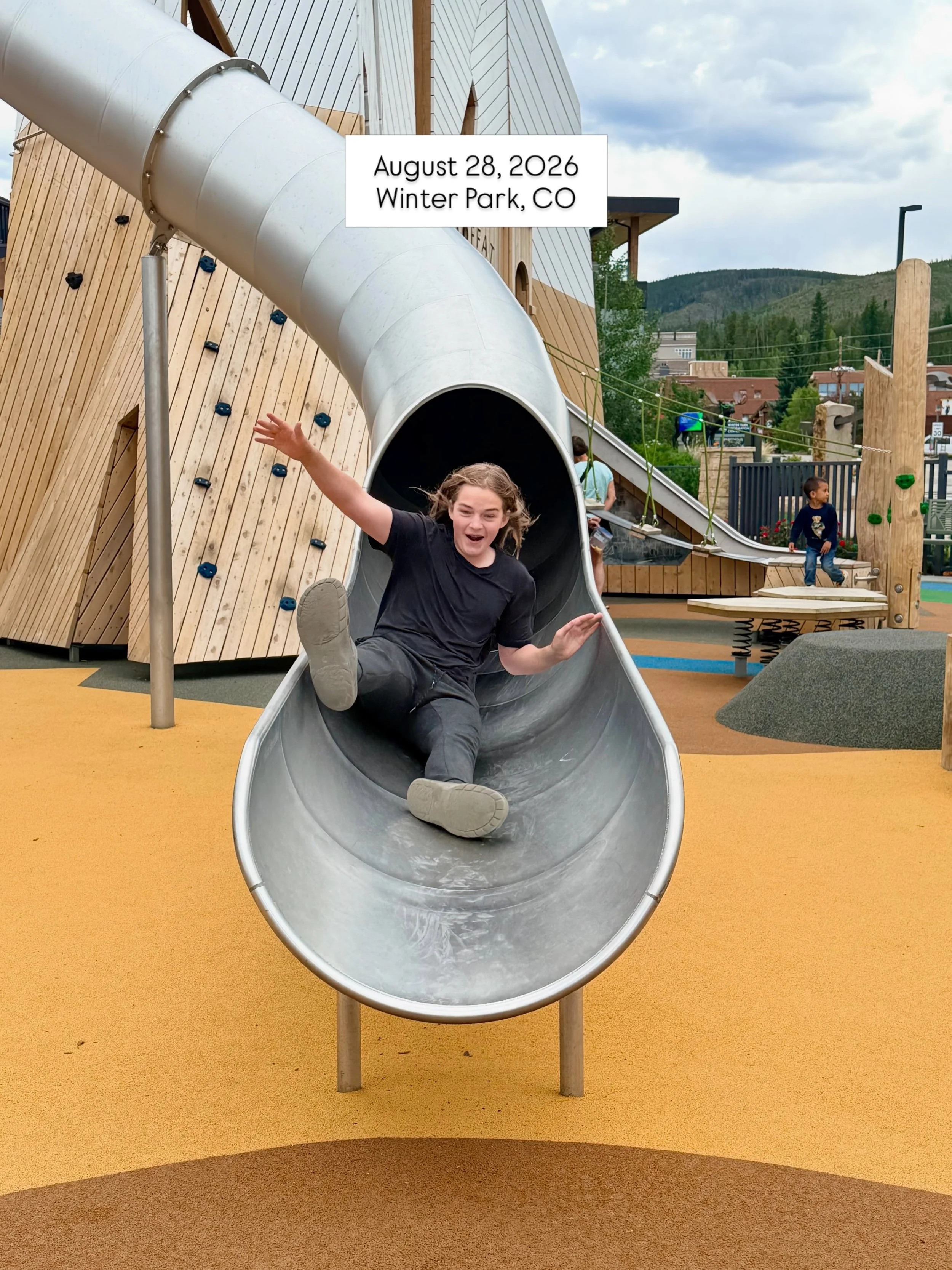 8/28/26: Winter Park, CO

Sometimes, you just need a good old fashioned playground. Winter Park has some incredible, fun, challenging and risky parks. Perfect for my wild crew. We climbed and scrambled and went down slides and burned off a lot of tra