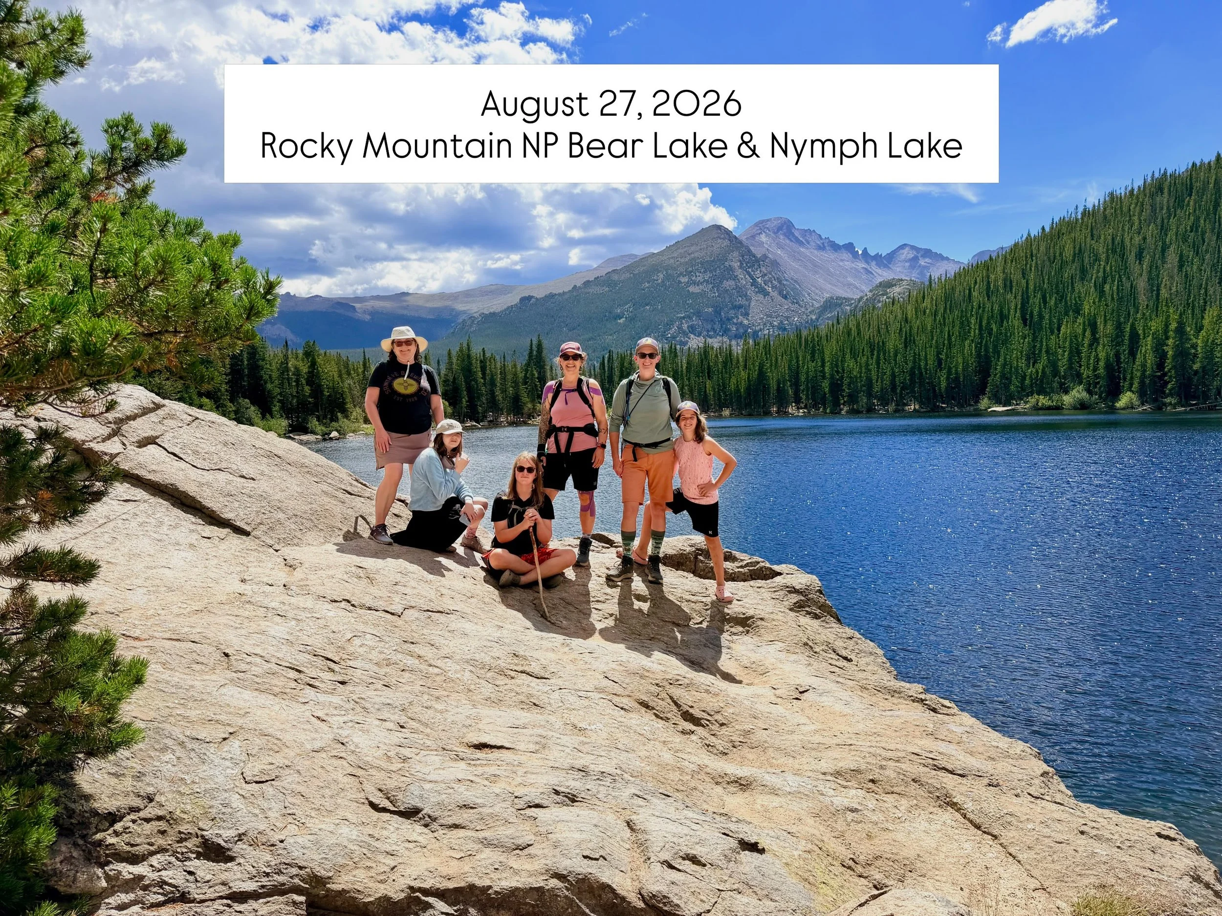 8/27/26: Rocky Mountain National Park Bear Lake &amp; Nymph Lake

We got up and met our sweet friends @jsmcgurk86 who had moved from Dallas to Colorado. It was so happy to see them again. We headed from our campground up to Bear lake to hike. From th