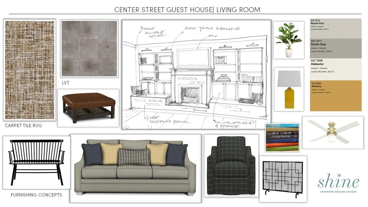 Living Room Design Concept Board