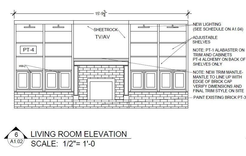 From Sketch to Construction Drawing to End Result—We love seeing a project through each phase!