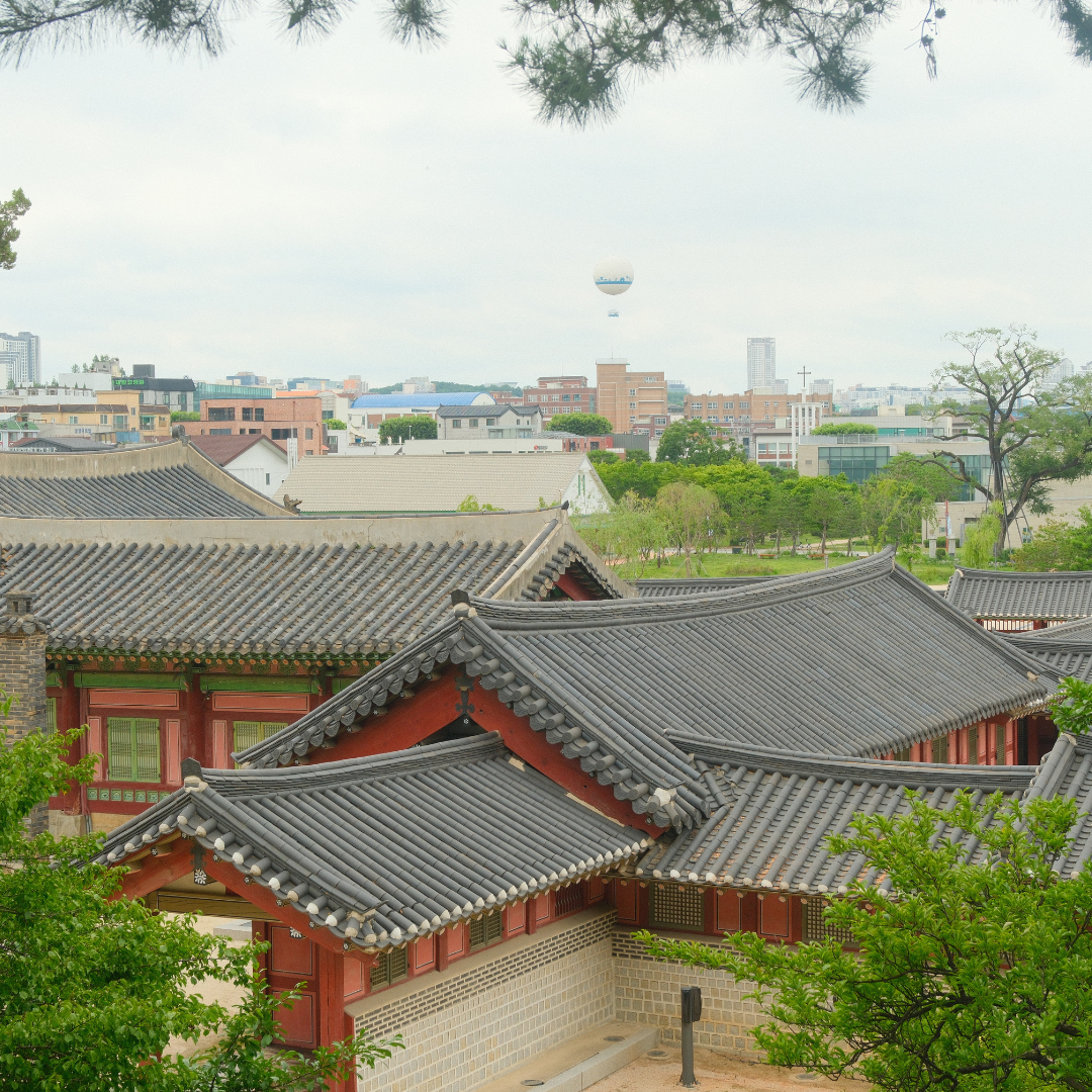 View of the palace with Suwon’s backdrop