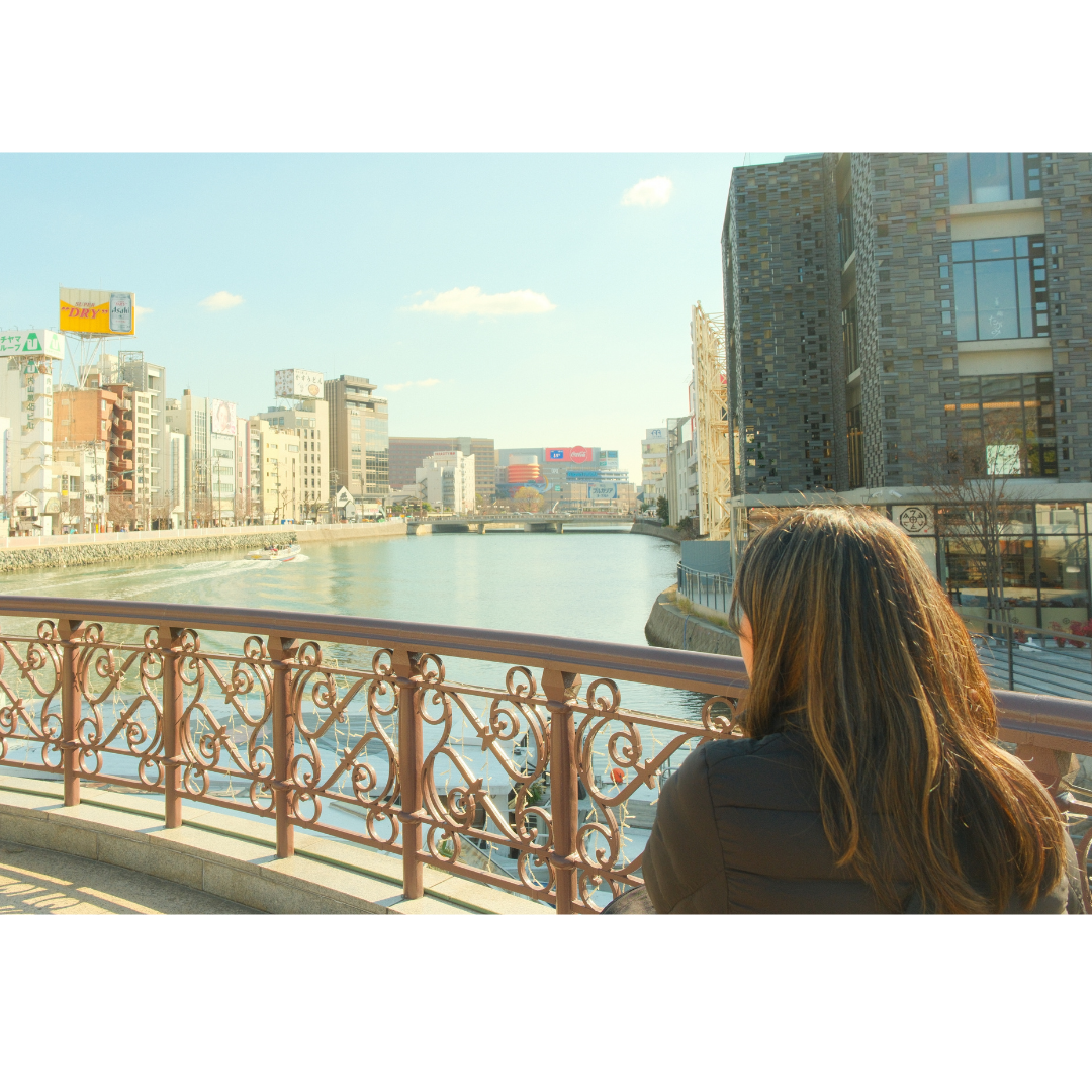 trolling along Nakasu River in Fukuoka near Canal City