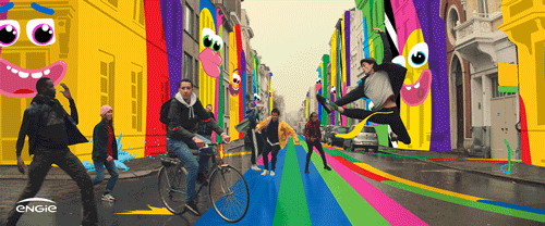 Engie UP! Tv promo directed by Maxime Brunell with graphic design by Michael Burk
