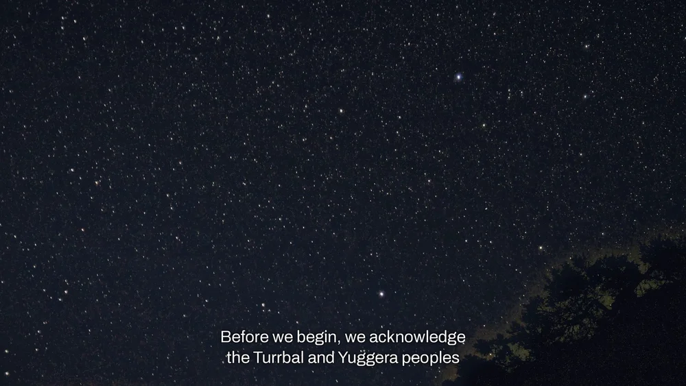Still from the Brisbane Acknowledgement of Country film by Danielle Leedie Gray