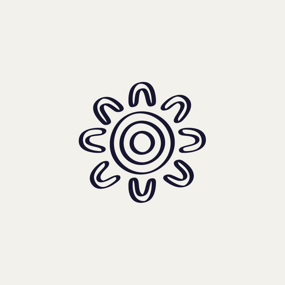 People gathering symbol by Danielle Leedie Gray: a circle surrounded by c shapes
