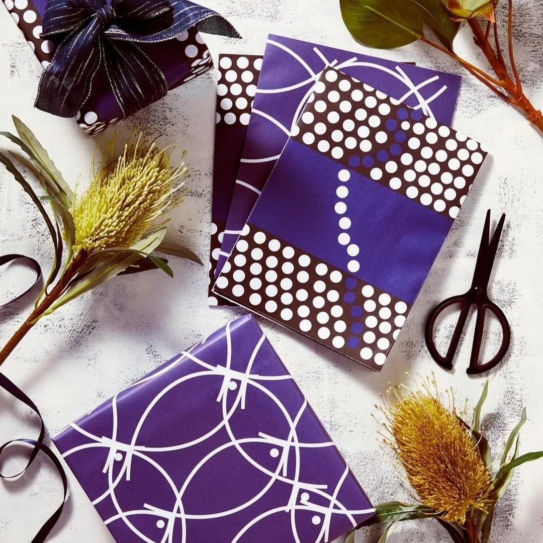 River and Tuna gift wrap by Danielle Leedie Gray for Australian House & Garden