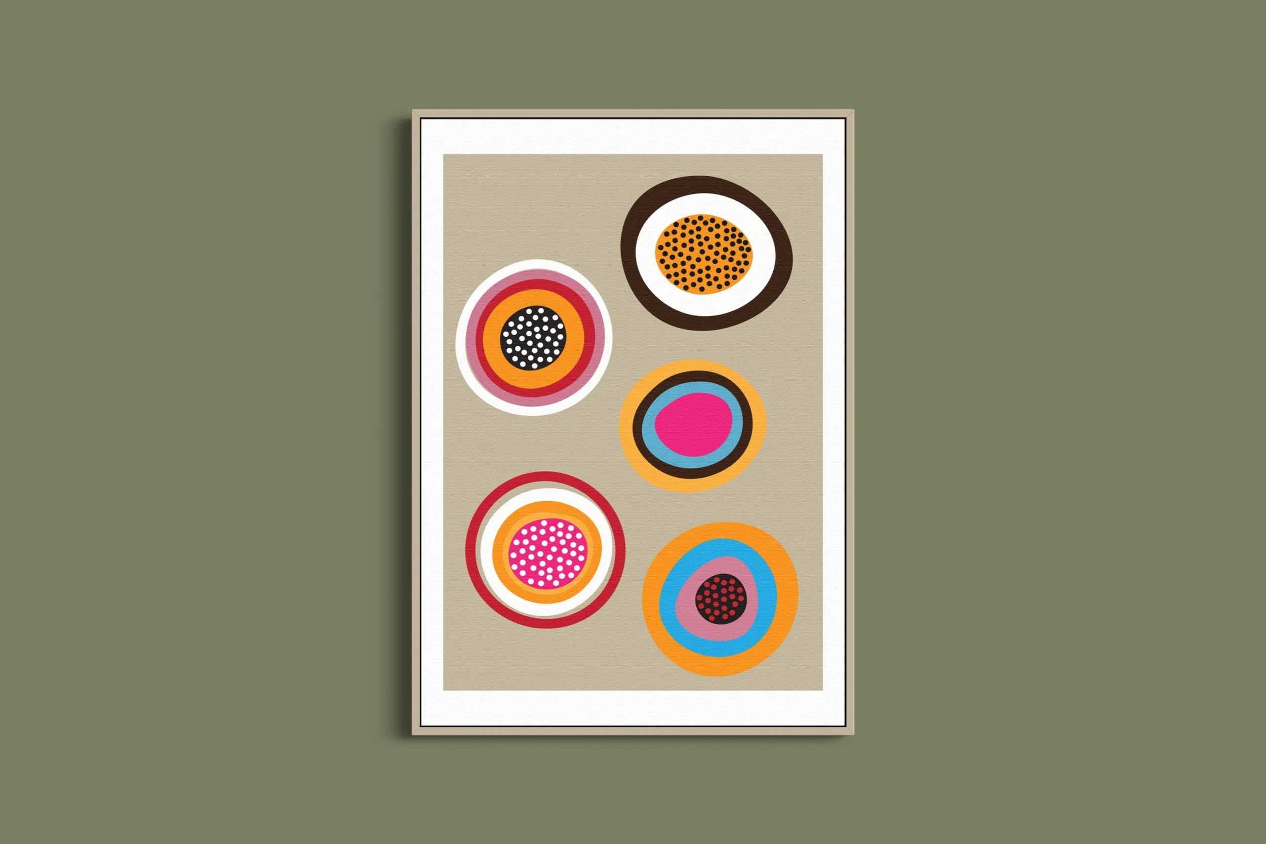 Gundi (Home) art print by Danielle Leedie Gray shown in a frame (frame not included)