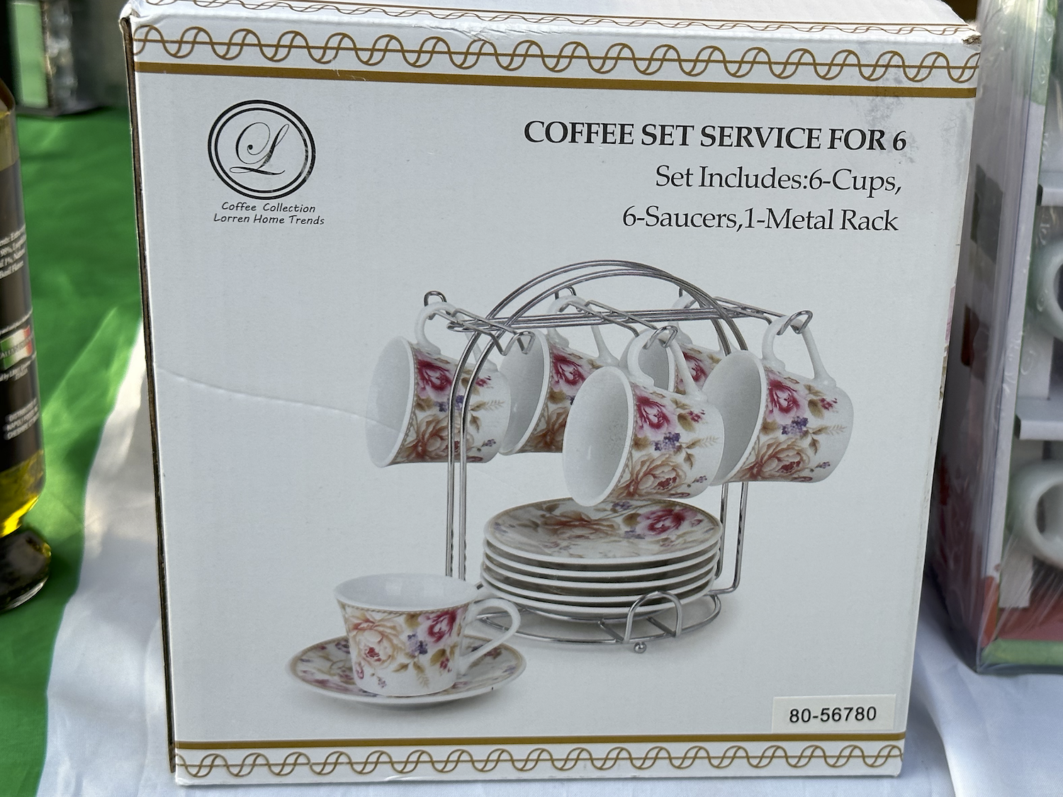 Cappuccino set with rack.