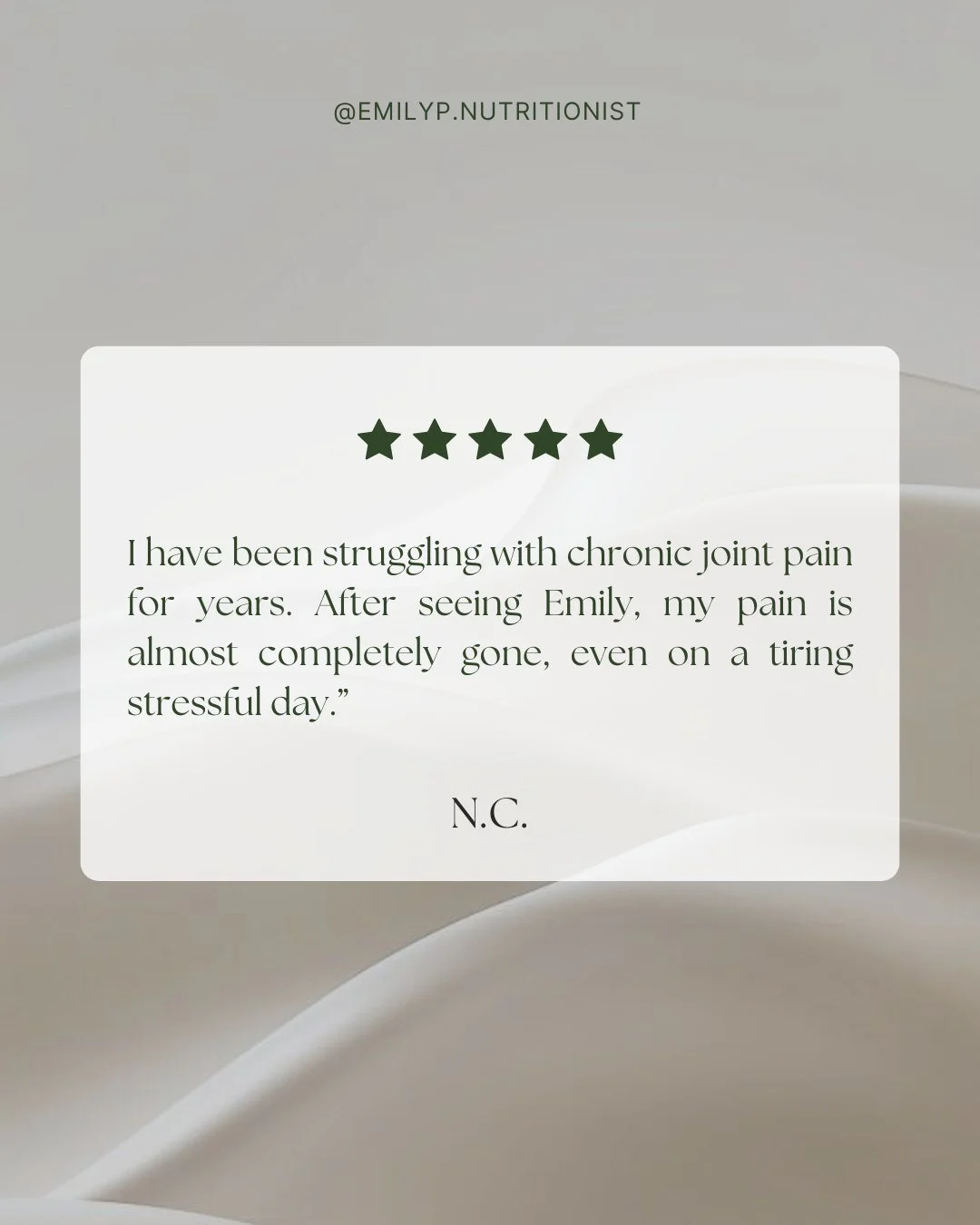 Living with daily pain can feel like an endless battle &mdash; but it doesn&rsquo;t have to be. Through root-cause nutrition and personalized guidance, healing is possible.

This client struggled with chronic joint pain for years, but after working t