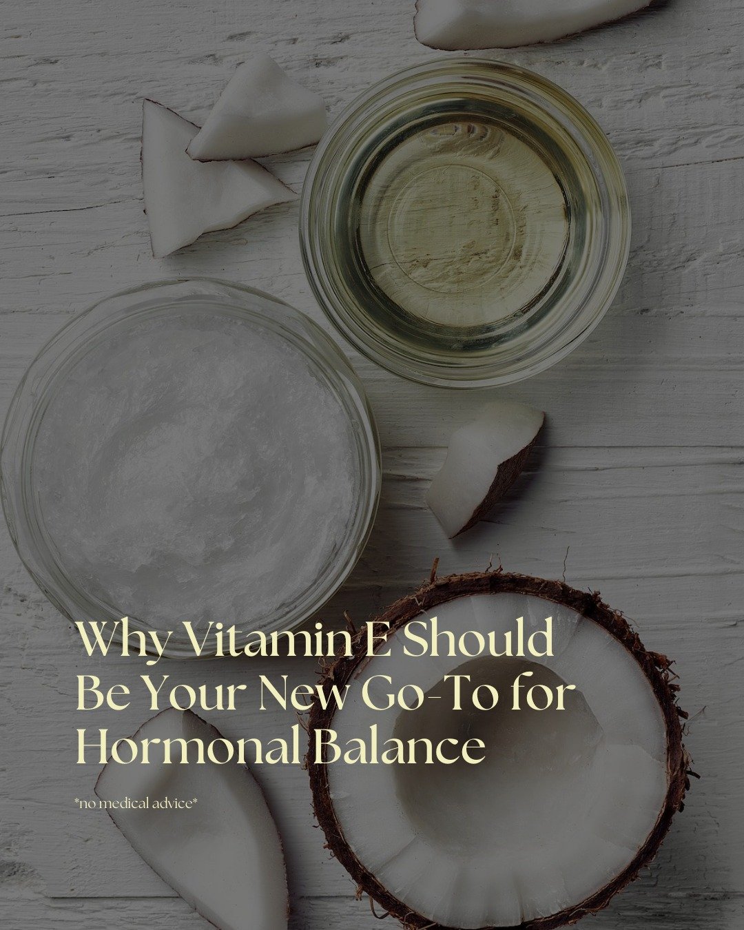 Vitamin E isn't just another vitamin &ndash; it&rsquo;s a powerhouse for your health! 💛 You can find it in nourishing foods like: butter, ghee, tallow, and organic coconut oil. 

So, how can Vitamin E support your wellness?
1️⃣ Hormonal Balance: Hel