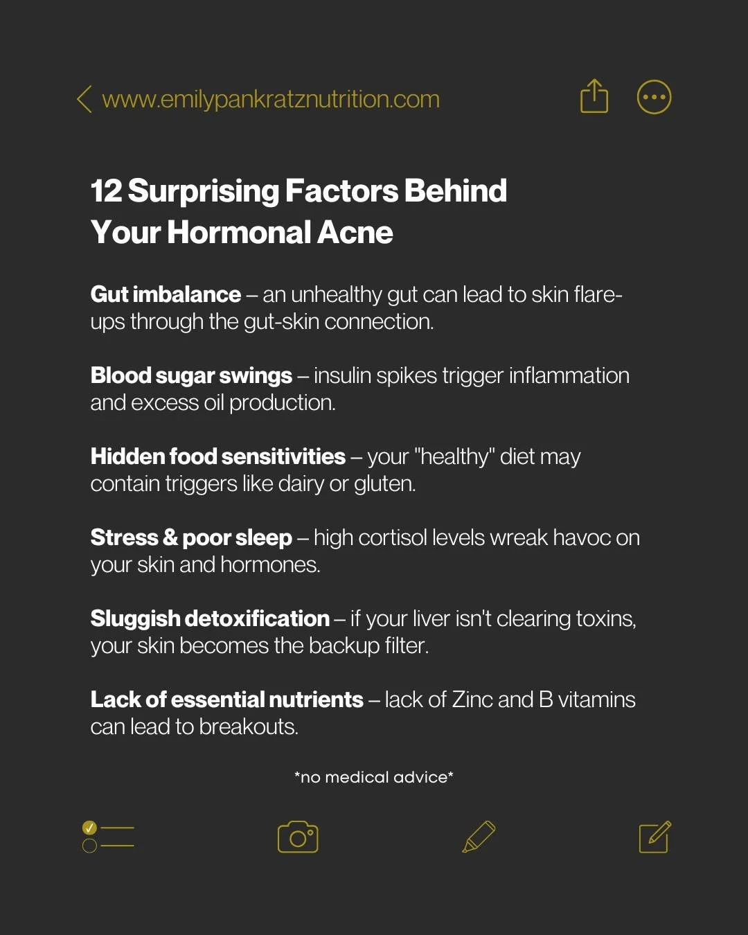 Hormonal acne goes beyond just surface-level treatments &ndash; it&rsquo;s often a sign that something deeper is going on in your body. While skincare products are important, they only address part of the issue. Factors like gut health, blood sugar s