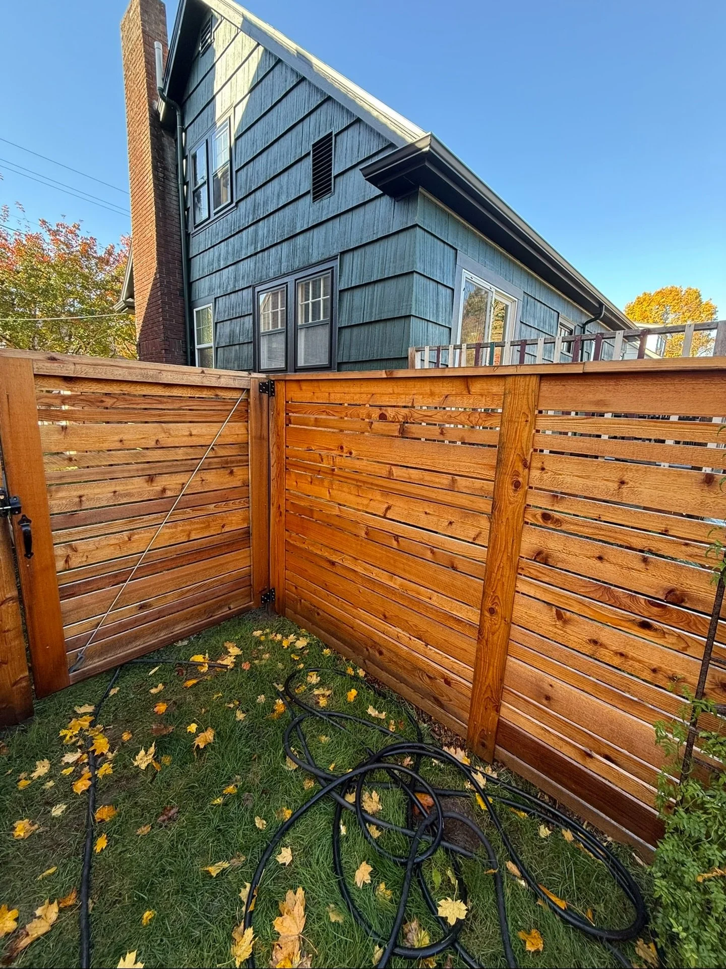 Fence building &amp; staining and so much more here at Dyker Fixed It. Contact me for a free estimate. Licensed. Insured. Bonded. #portland #fences #fencebuilding #fencestain #pdxconstruction #pdxcontractor #pdxhandyman #portlandhomerepair #homerepai