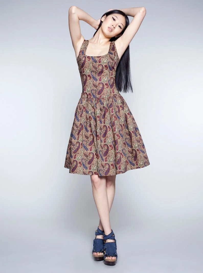 Hannah's Tea Dress. Liberty Print Wrap Dress  MRS POMERANZ INC.