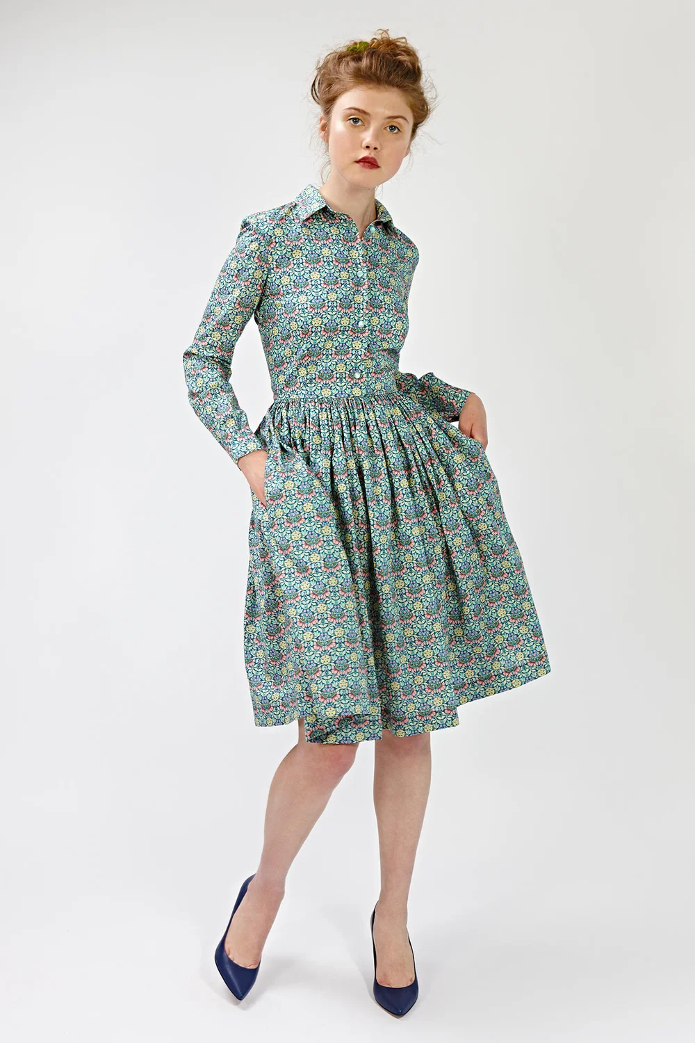 Hannah's Tea Dress. Liberty Print Wrap Dress  MRS POMERANZ INC.