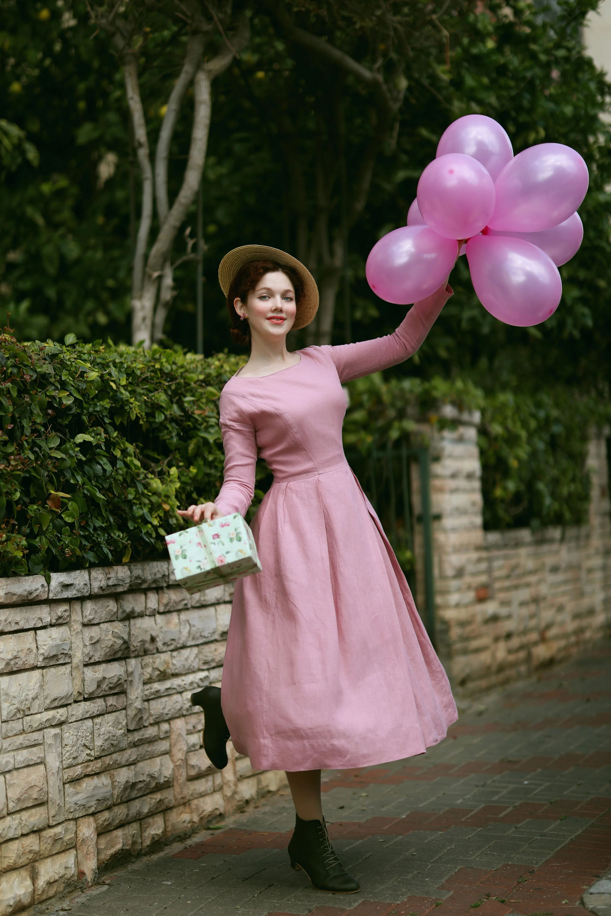 cutout dress pink Olivaceous Mambo Peach Sunset Cutout Ruffle Dress - Size S - Rayon Fabric - Smocked Bust - String Halter Neckline - Cutout Waist main image 0
