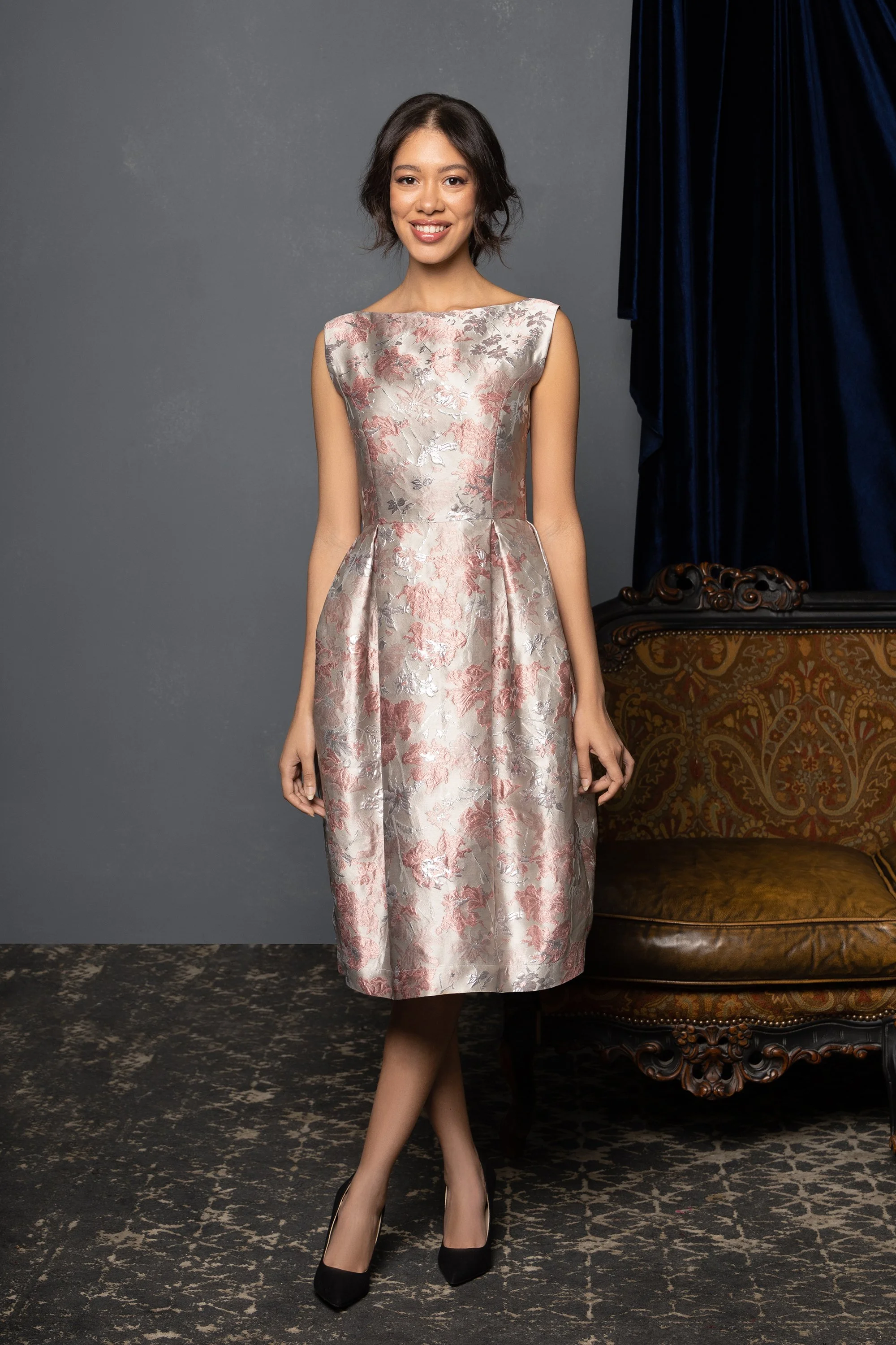 dress with tulips Pomegranate Tulip Sleeve Dress in Black by Modern Millie! X-Large
