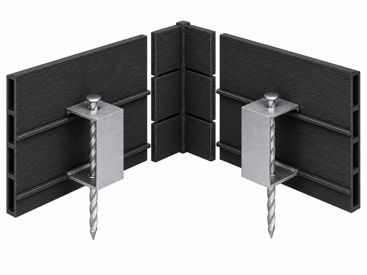Hedge Eco Edge composite garden edging corner joiner and fixing system installation detail