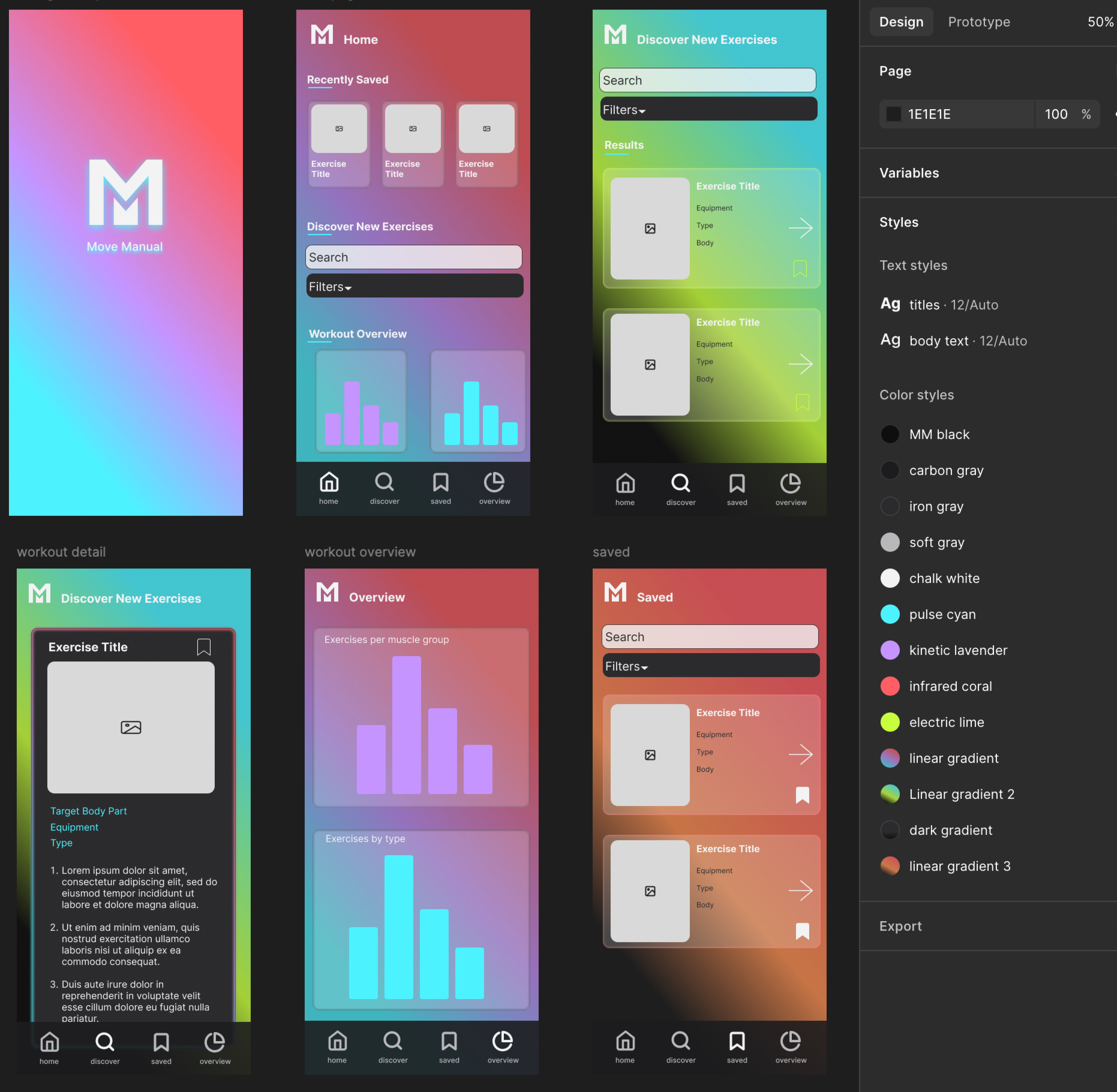 Screenshot of Figma mockup