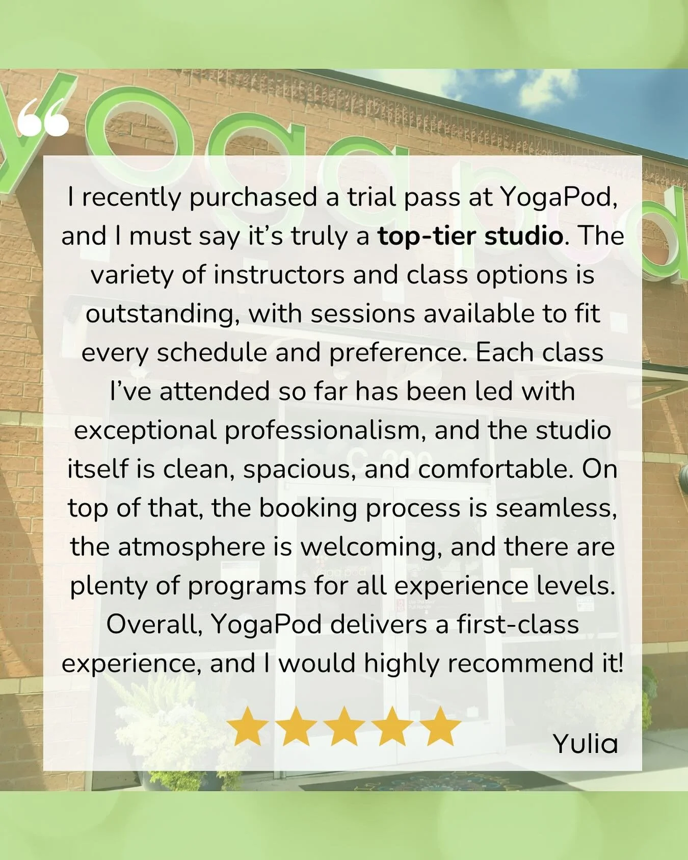 What sweet words to brighten our day here at YPA😍 Here is your sign to come in for some yoga! We love having all of you😇🤩