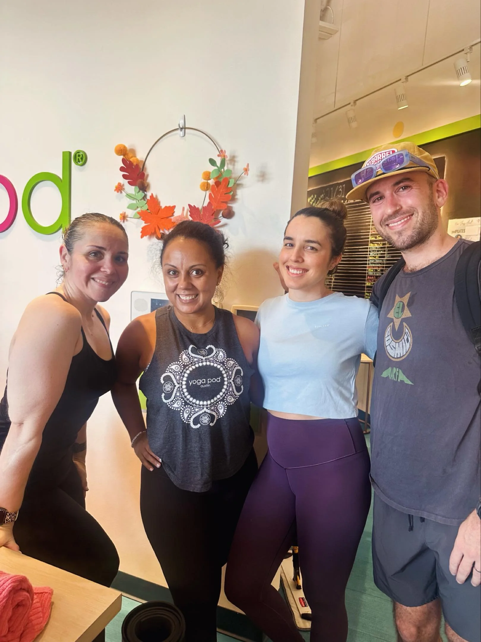 It’s always a treat when our teachers take classes at the pod🤩🙏 Here we have Terrie, Miranda, Fabi, and Pete - some who have been with us since we opened in 2018❤️