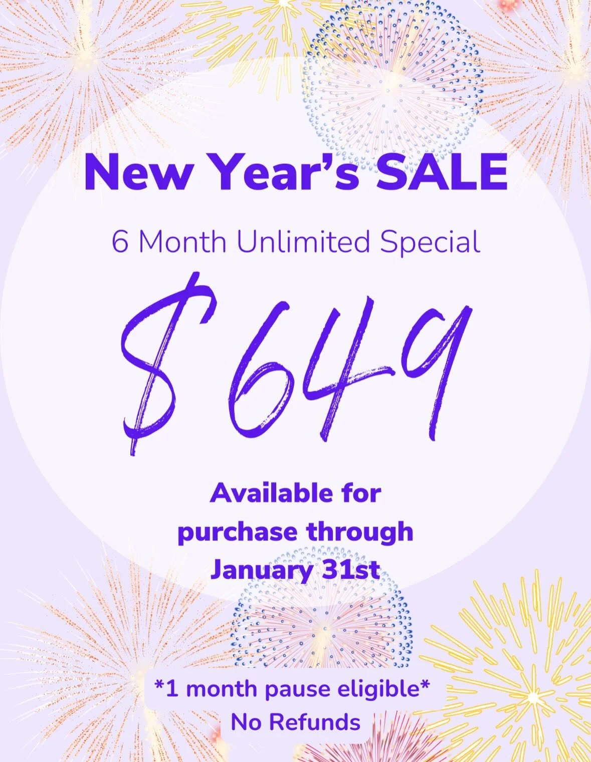 Happy New Year 🎆❤️ We can&rsquo;t wait to see what 2026 brings to YPA! 

Check out one of our best sales - 6 months of unlimited classes for $649 (normally $749) 

Members receive mat storage, free 1st time guest passes, and discounts on retail &amp