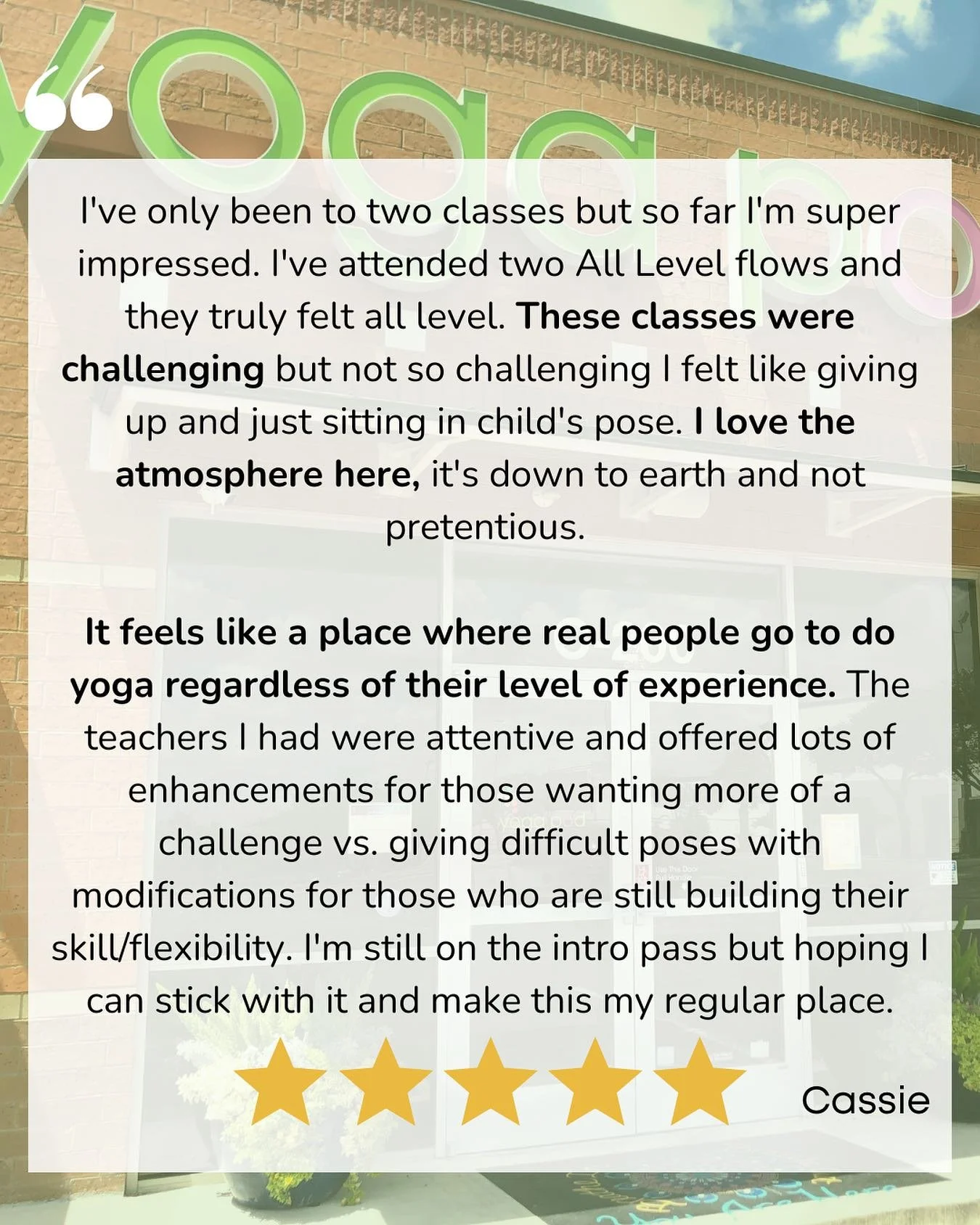 We love receiving such kind reviews from our wonderful students, especially for those who may be just starting out. It can be daunting! But we are here to welcome you into our space, and love inviting anyone from any kind of background or practice 💙
