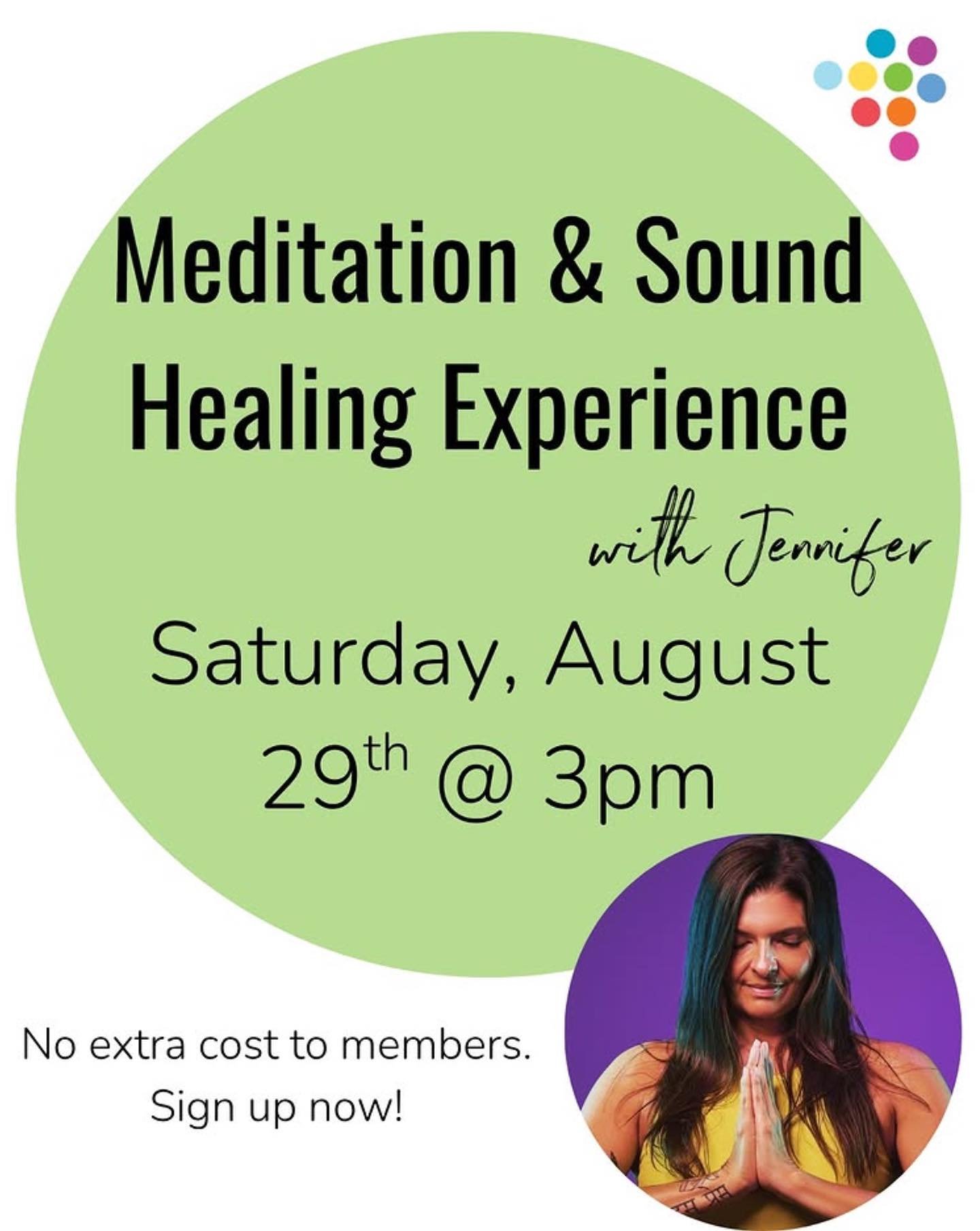Friendly reminder to give back to you and sign up for our sound healing pop up class on August 29th✨