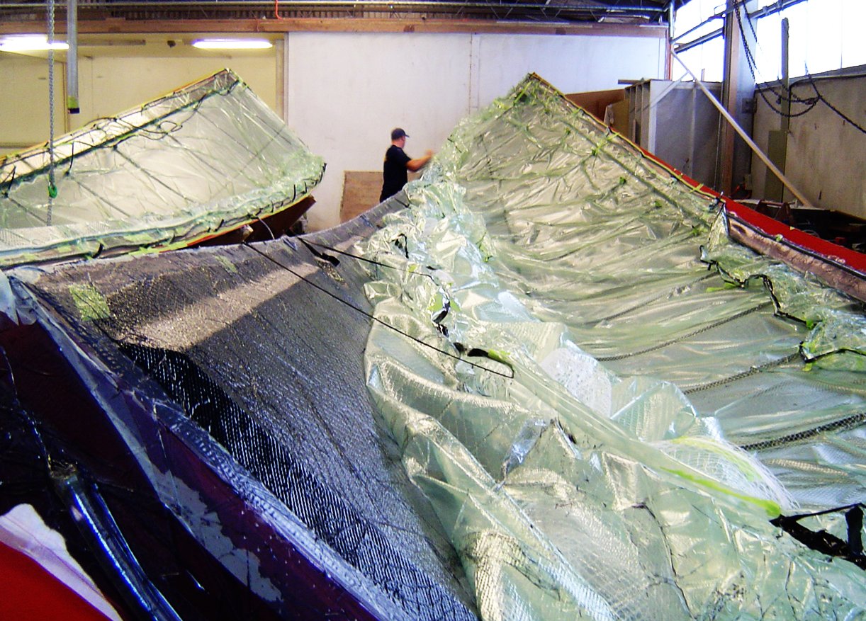 50-foot carbon resin infusion – for Cookson Boats 
