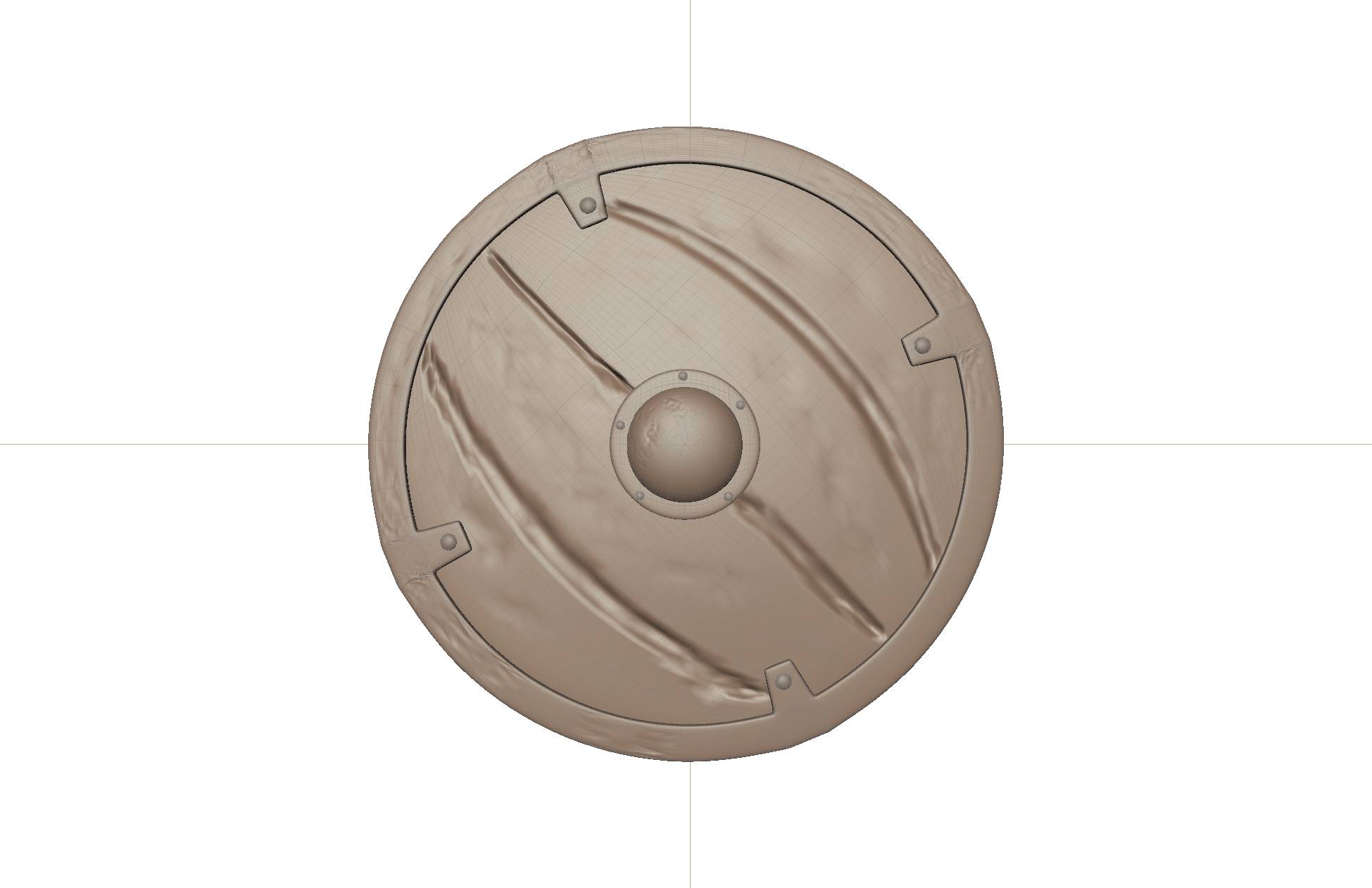 Viking Shield modeled in Maya