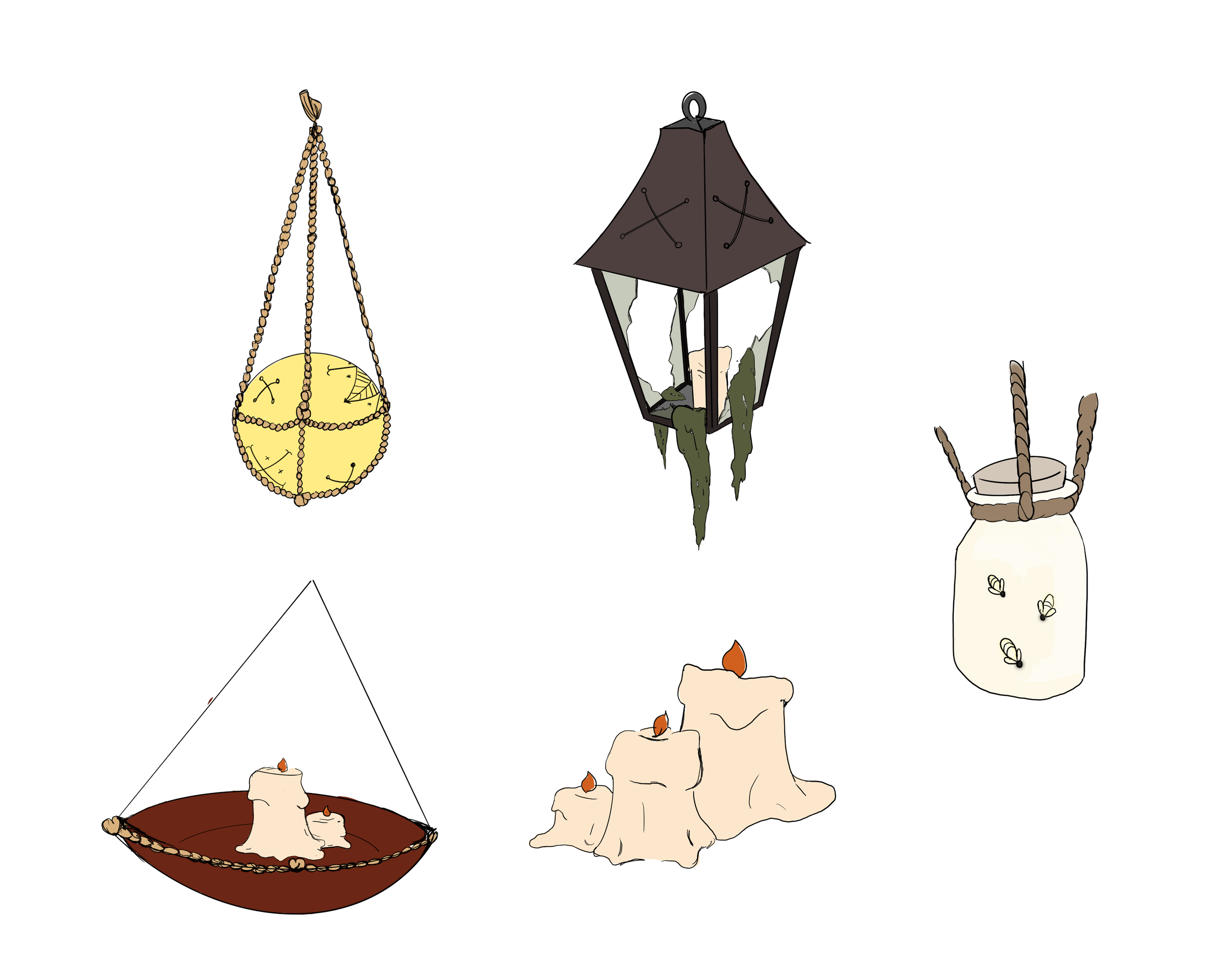 Concepts for lights in a voodoo themed queue