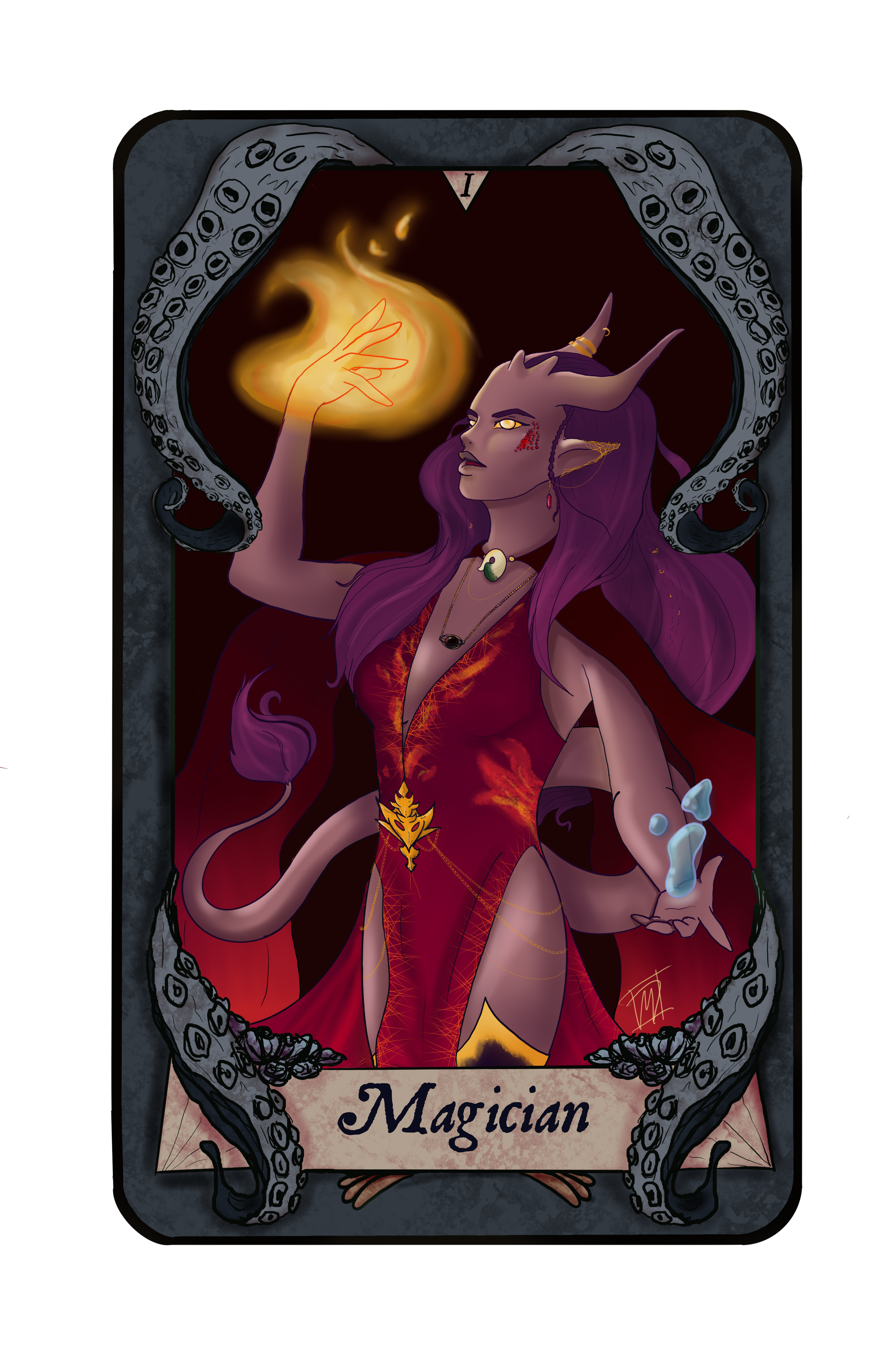 A unique digital design to be used for a tarot deck