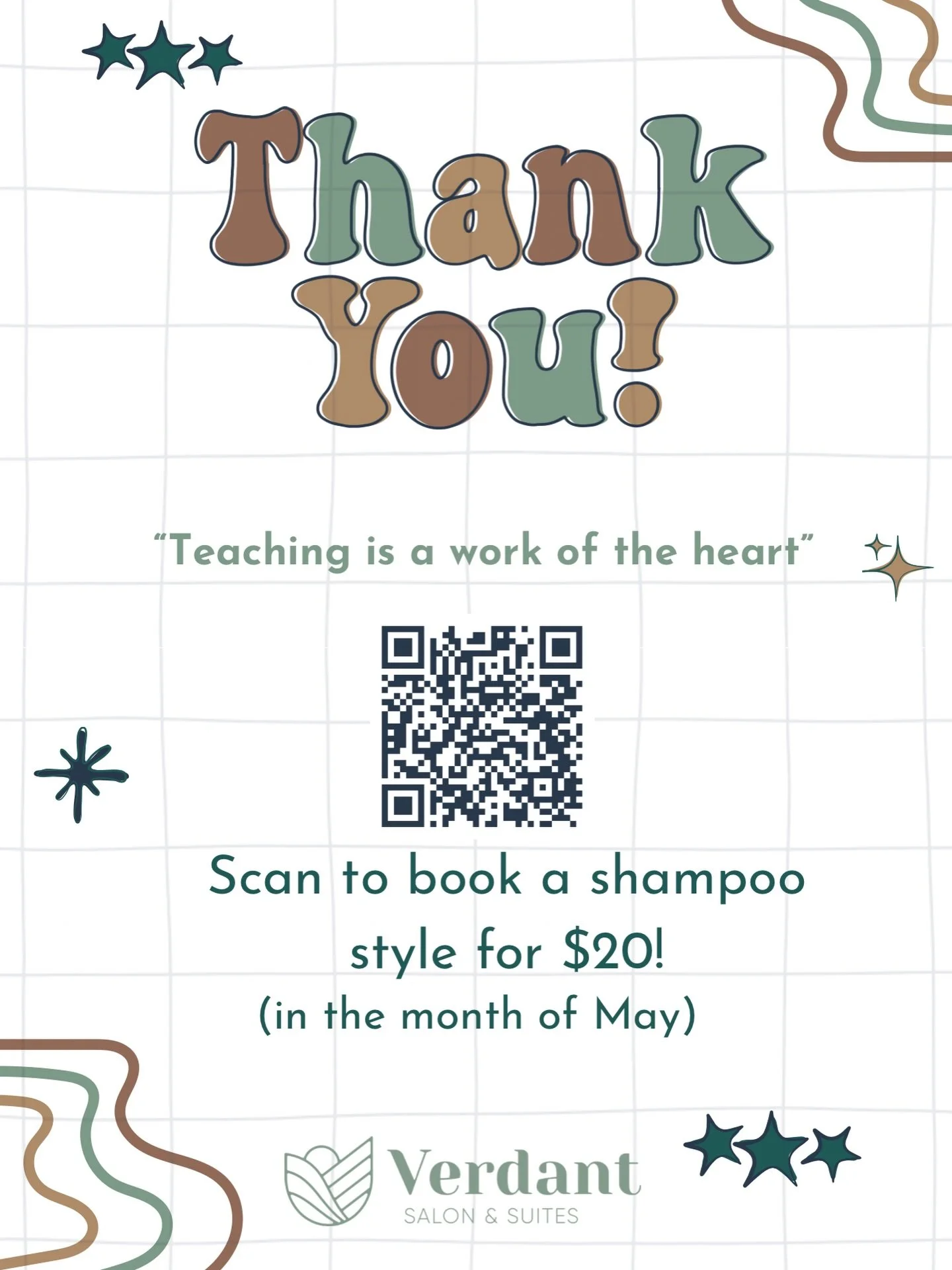 Incase you missed it! 

We have a special deal just for teachers for a little extra &ldquo;thank you.&rdquo; Shampoo style (any length) for $20. Customize your experience with added massage time if you like. 😉

Book online at https://booking.mangomi