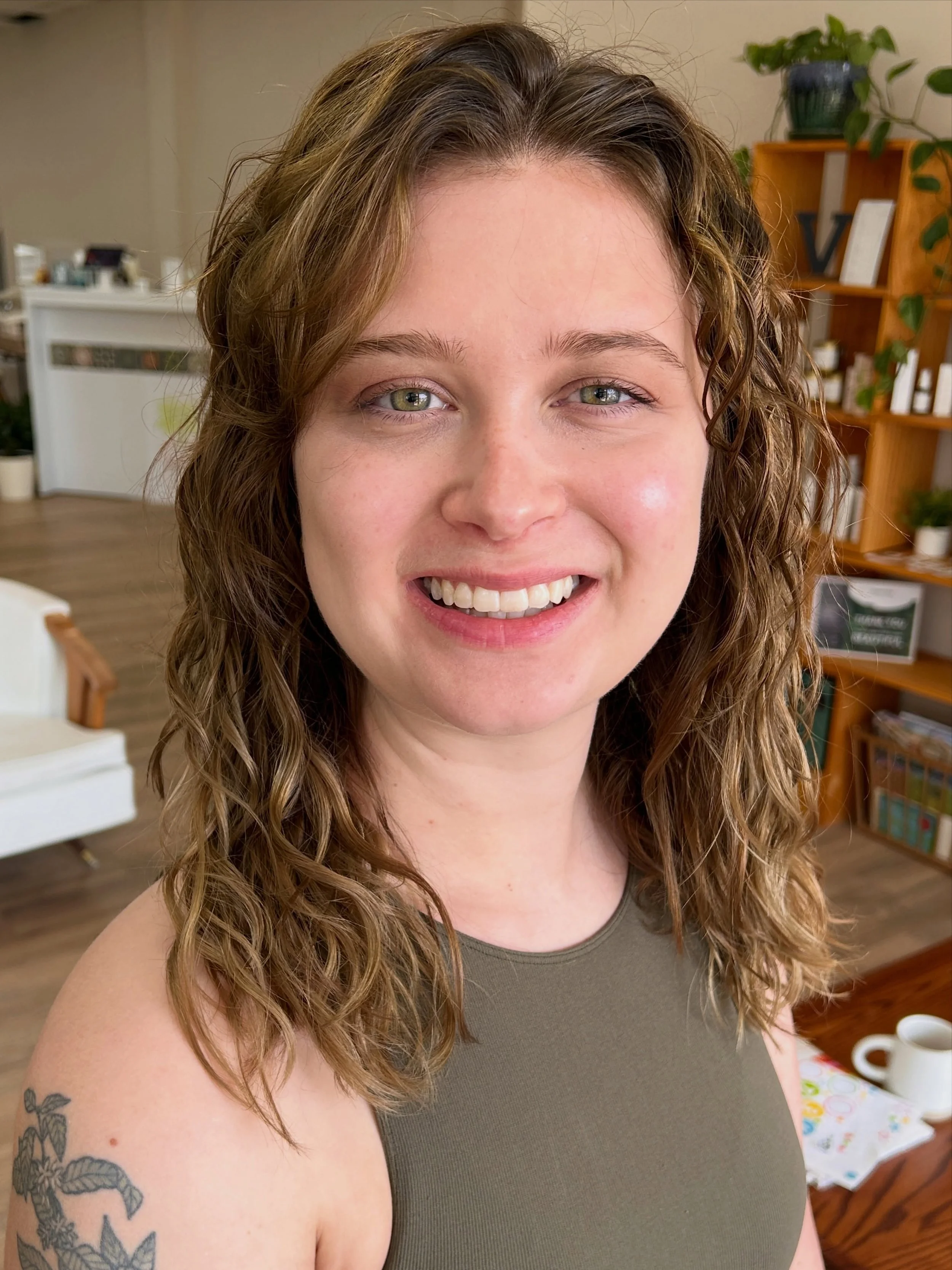 Cool it off ✅
Darker ✅
Cut for Curls ✅
Work with existing blonde ✅
Beautiful ✅

The before isn&rsquo;t my work, but I&rsquo;m not here to judge. 😉

What you don&rsquo;t see in the background is a significant other totally smitten with her curly hair
