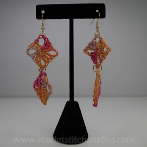 Granny Square Earring Free Pattern — Scarlet Stitch Studios