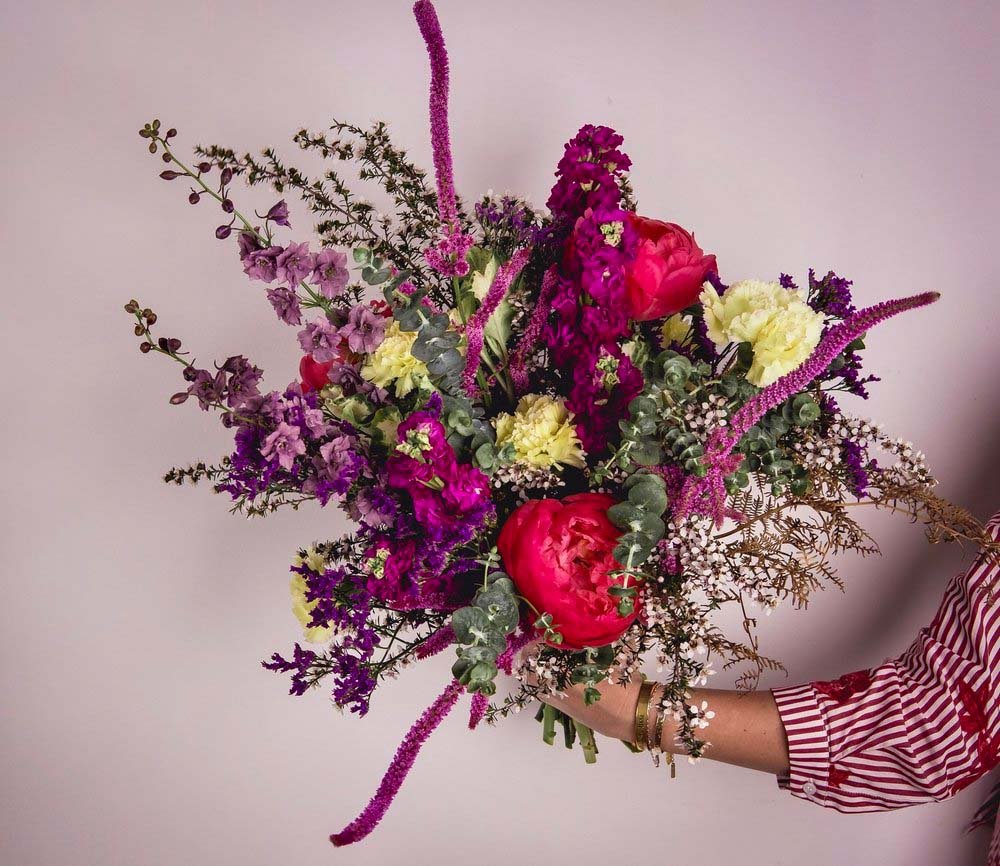 Luberon Flower Arrangement with vibrant seasonal flowers for delivery on Waiheke Island