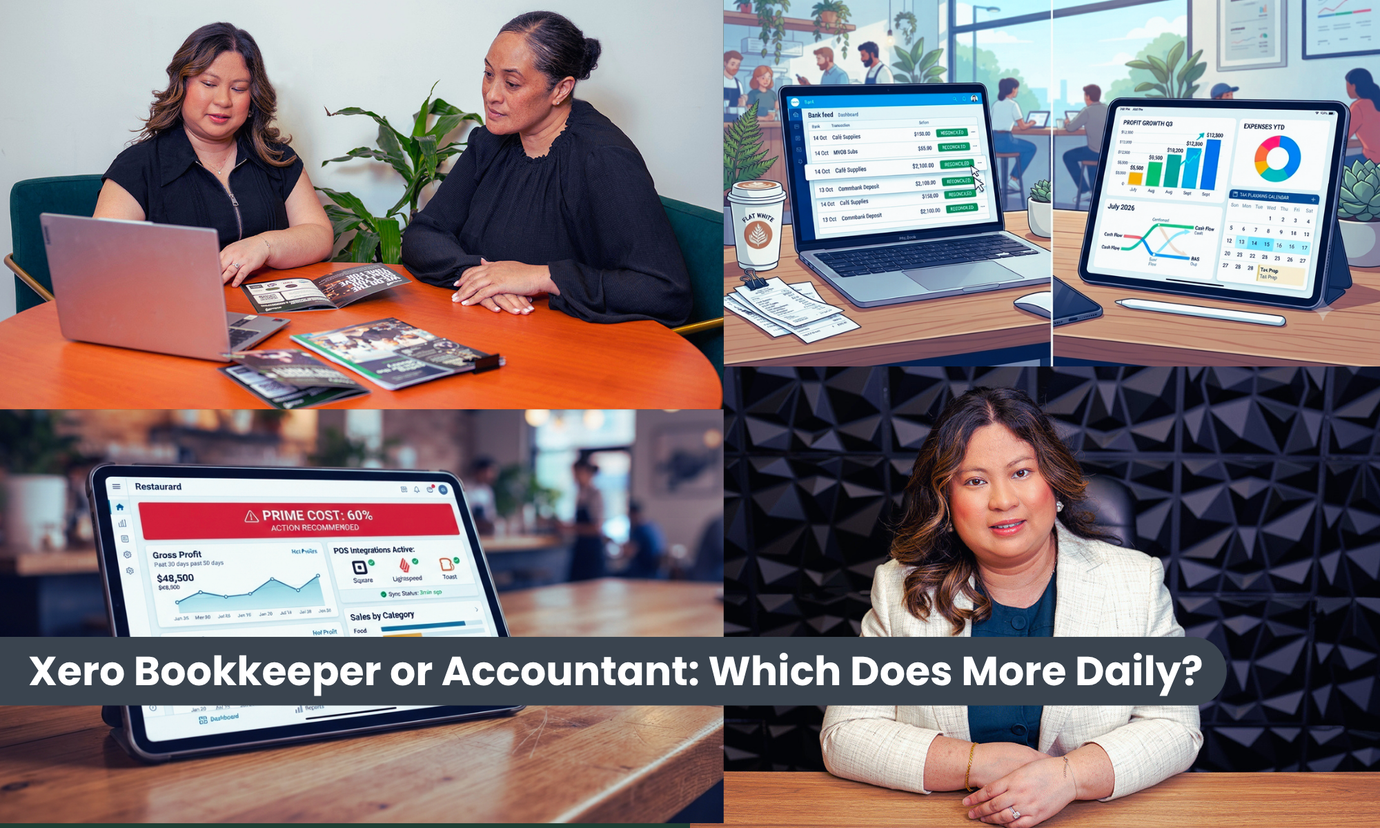 Xero Bookkeeper or Accountant: Which Does More Daily?