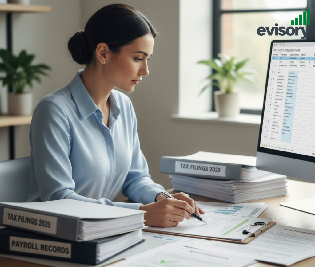 An accountant doing tax filings for 2025
