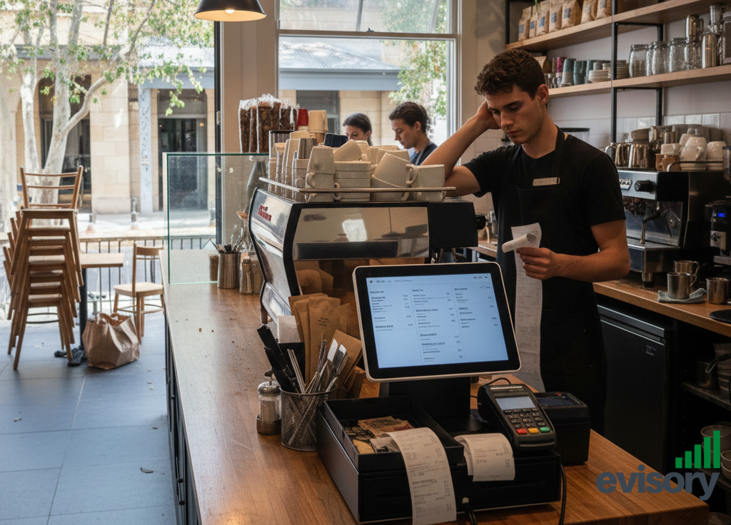 Hospitality end-of-day POS cash reconciliation