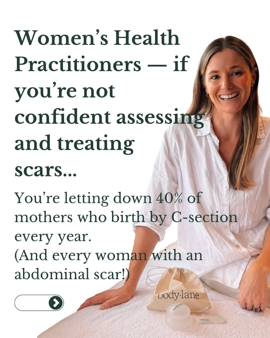 📣 WOMEN&rsquo;S HEALTH PRACTITIONERS 📣

If you&rsquo;re not assessing and treating C-section scars (or any abdominal scar), you&rsquo;re missing a huge piece of the puzzle. 

Scars impact breath, myofascial flow, dysfunctional abdominal patterns, n