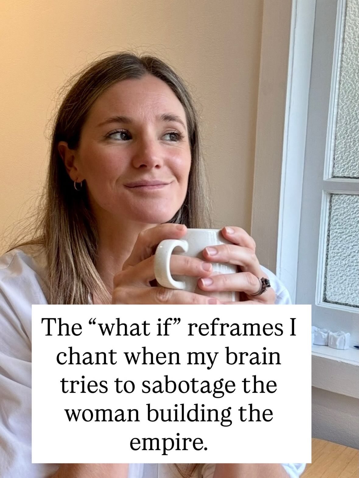 This is the self talk that helps me grow and I hope it helps you too ✨

Cause &ldquo;What if&rdquo; it works?
What If it sells out? 
What if it you are ready? 
What if I&rsquo;m really good at that? 

Hopefully these expand you too 🙌🏼