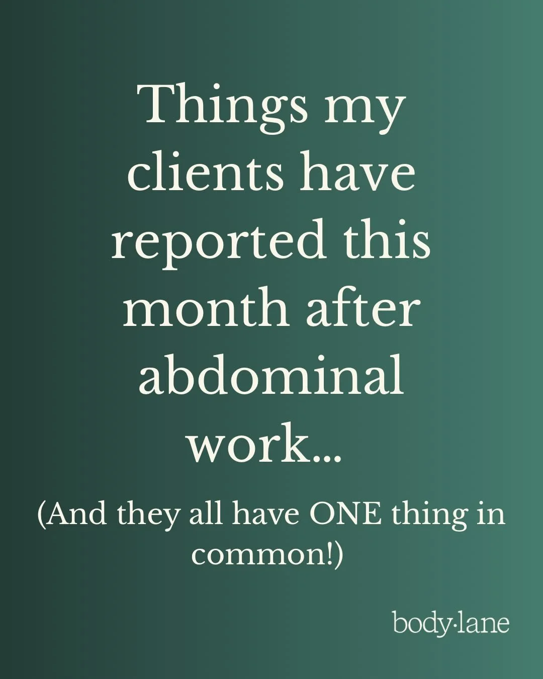 And what do they all have?? 

AN ABDOMINAL SCAR!! 

(Not all of them are c-sections!)

This feedback lights me up and honestly fuels me to never stop sharing the benefits ❤️&zwj;🔥❤️&zwj;🔥 

Quite simply obsessed!! 

If you have an abdominal scar an