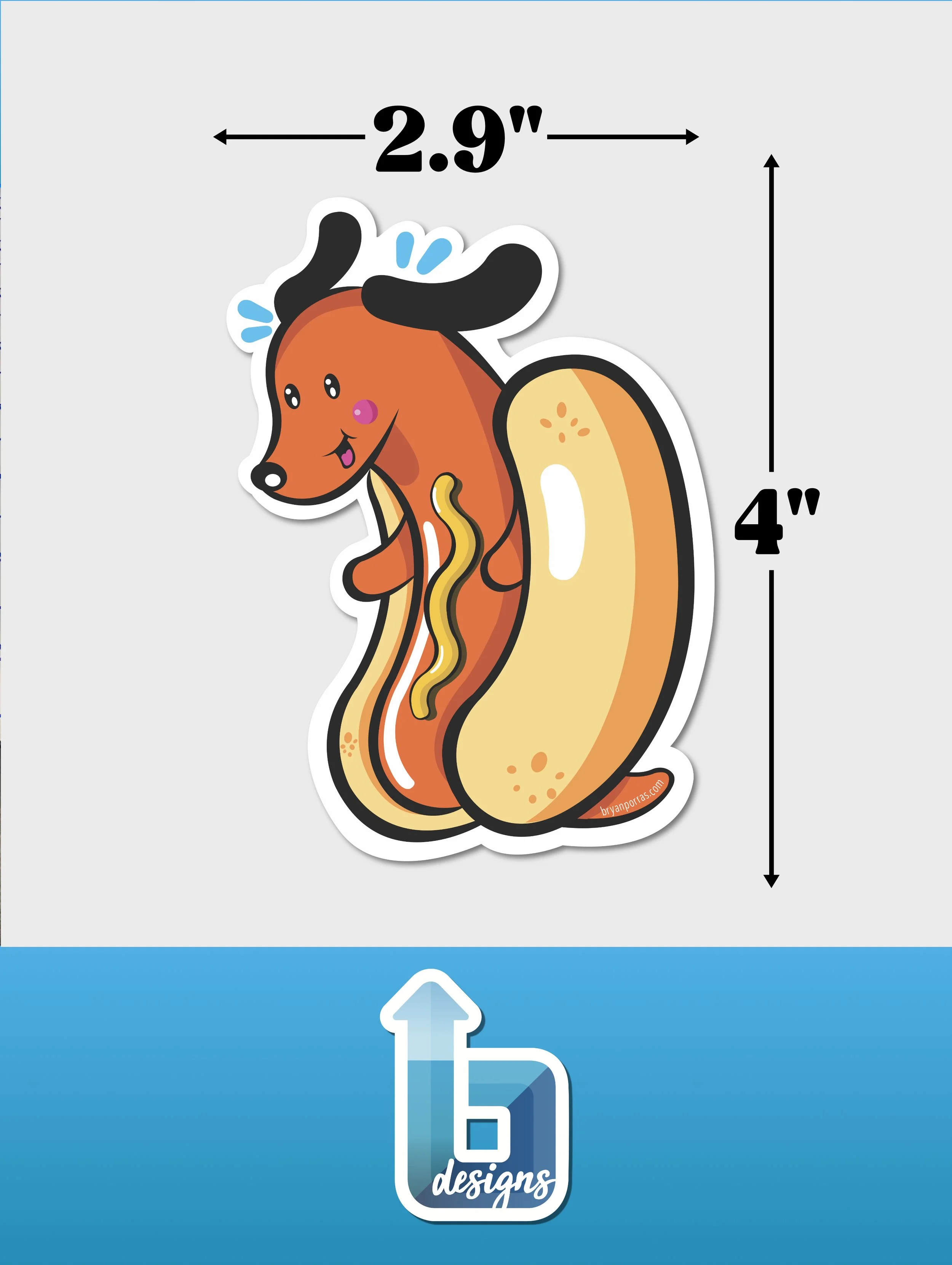 Sticker Measurements for Dog in Hot Dog Costume.jpg