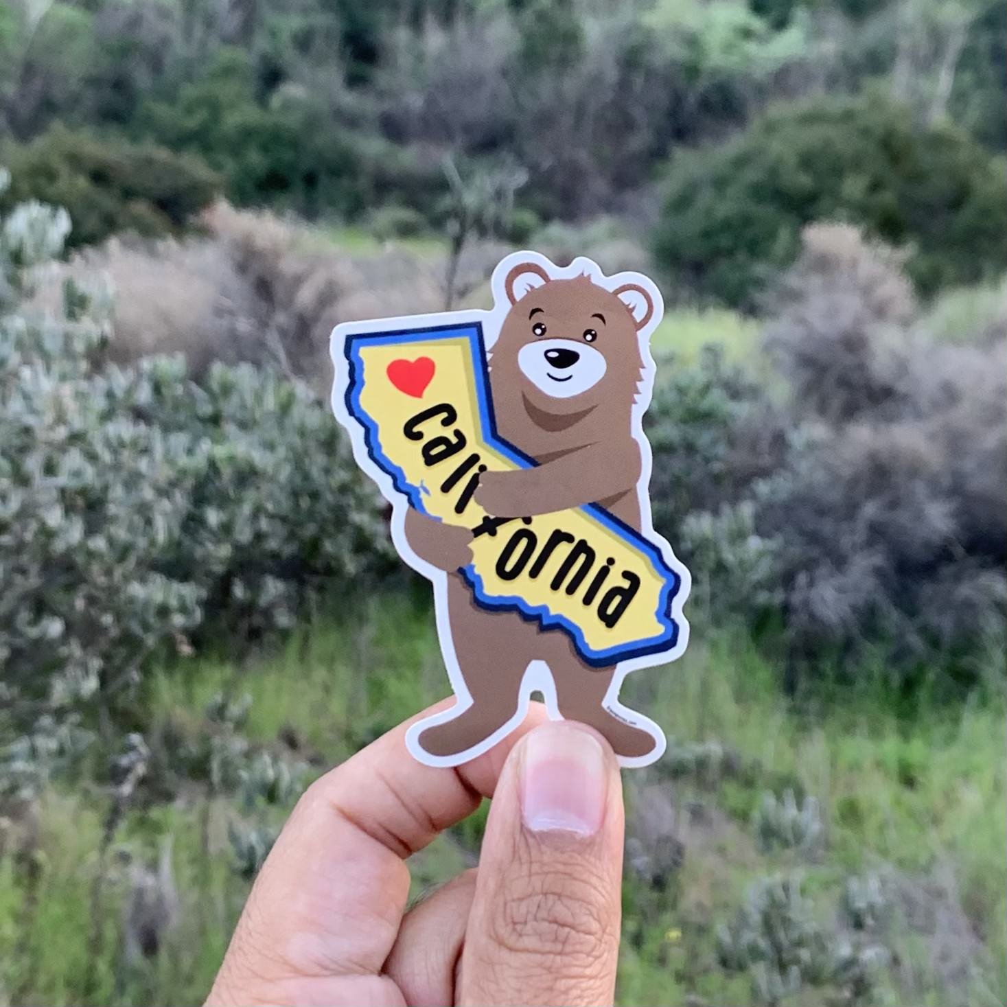 I Love California Bear Sticker (2"W x 3"H)