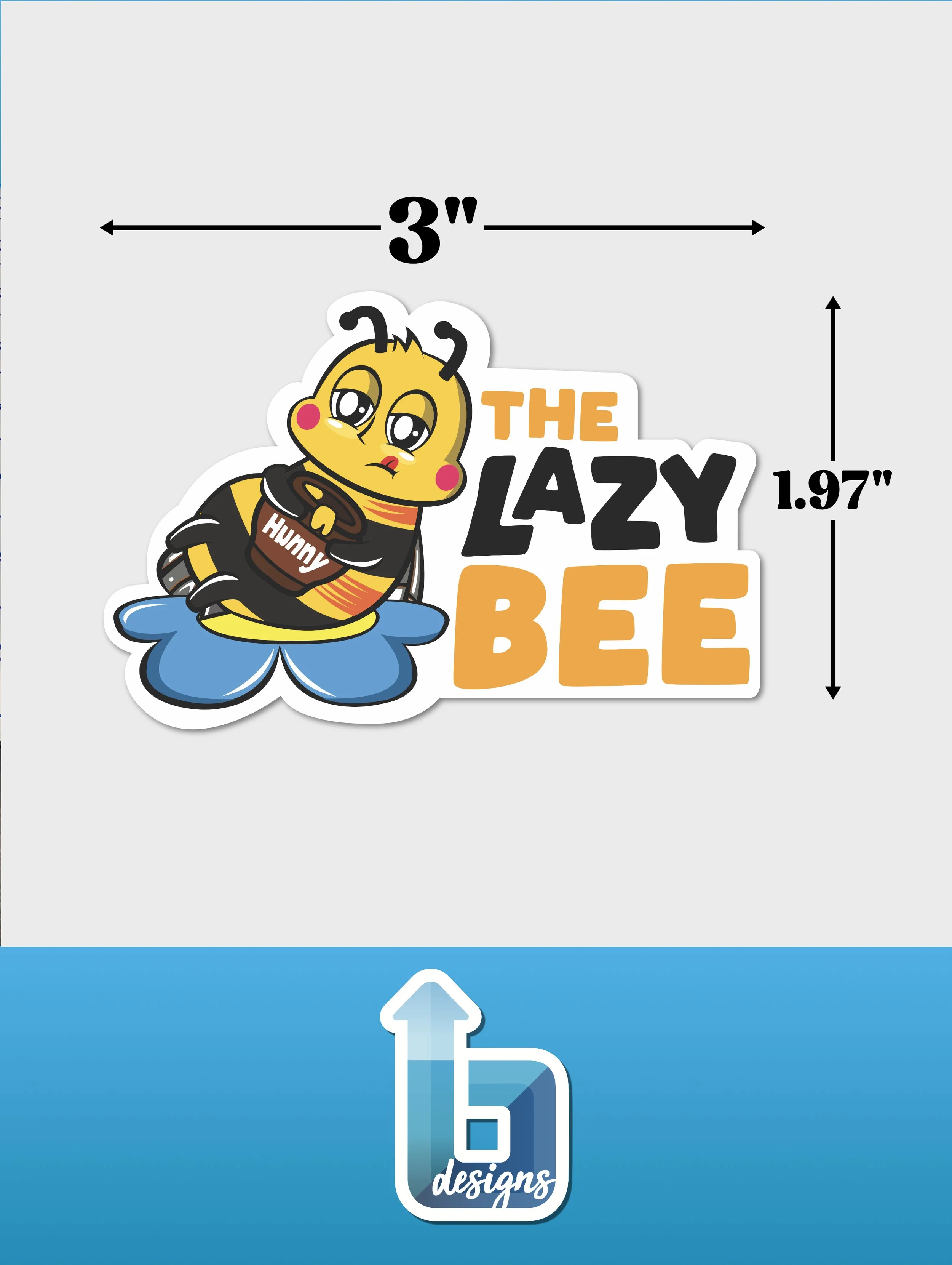 Sticker Measurements of Cute Bee Eating Honey Jar.jpg